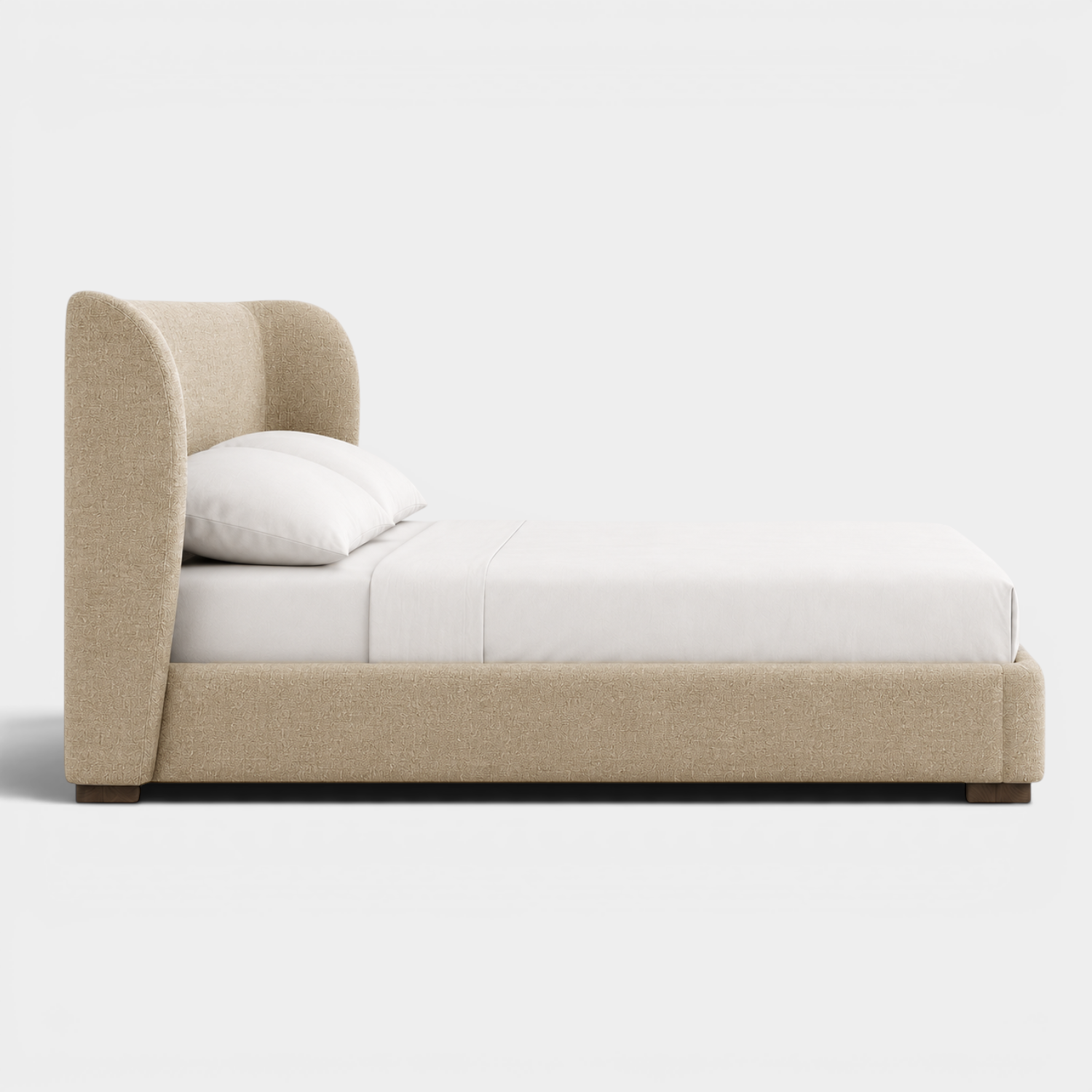 Granville Upholstered Platform Bed - Brisbane Stone Beige