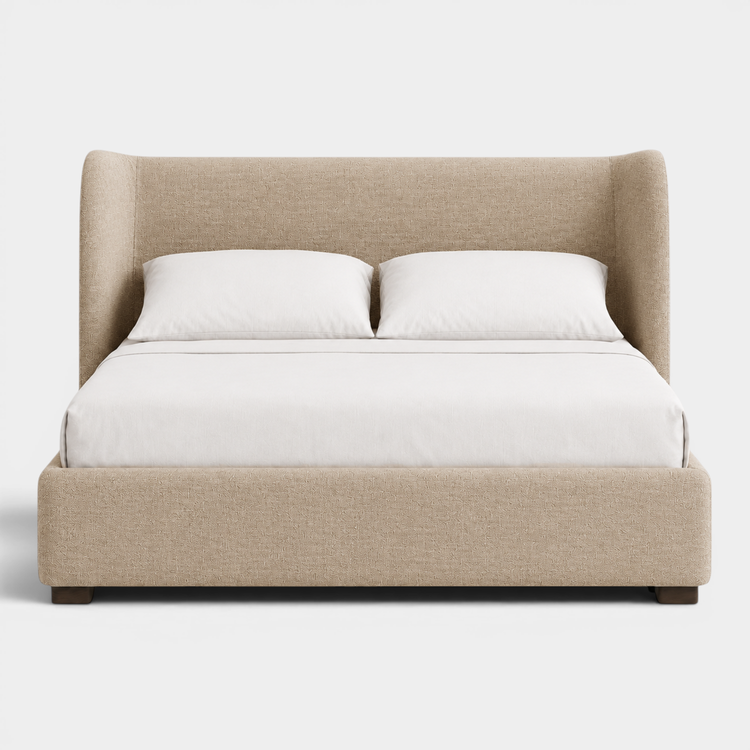 Granville Upholstered Platform Bed - Brisbane Stone Beige