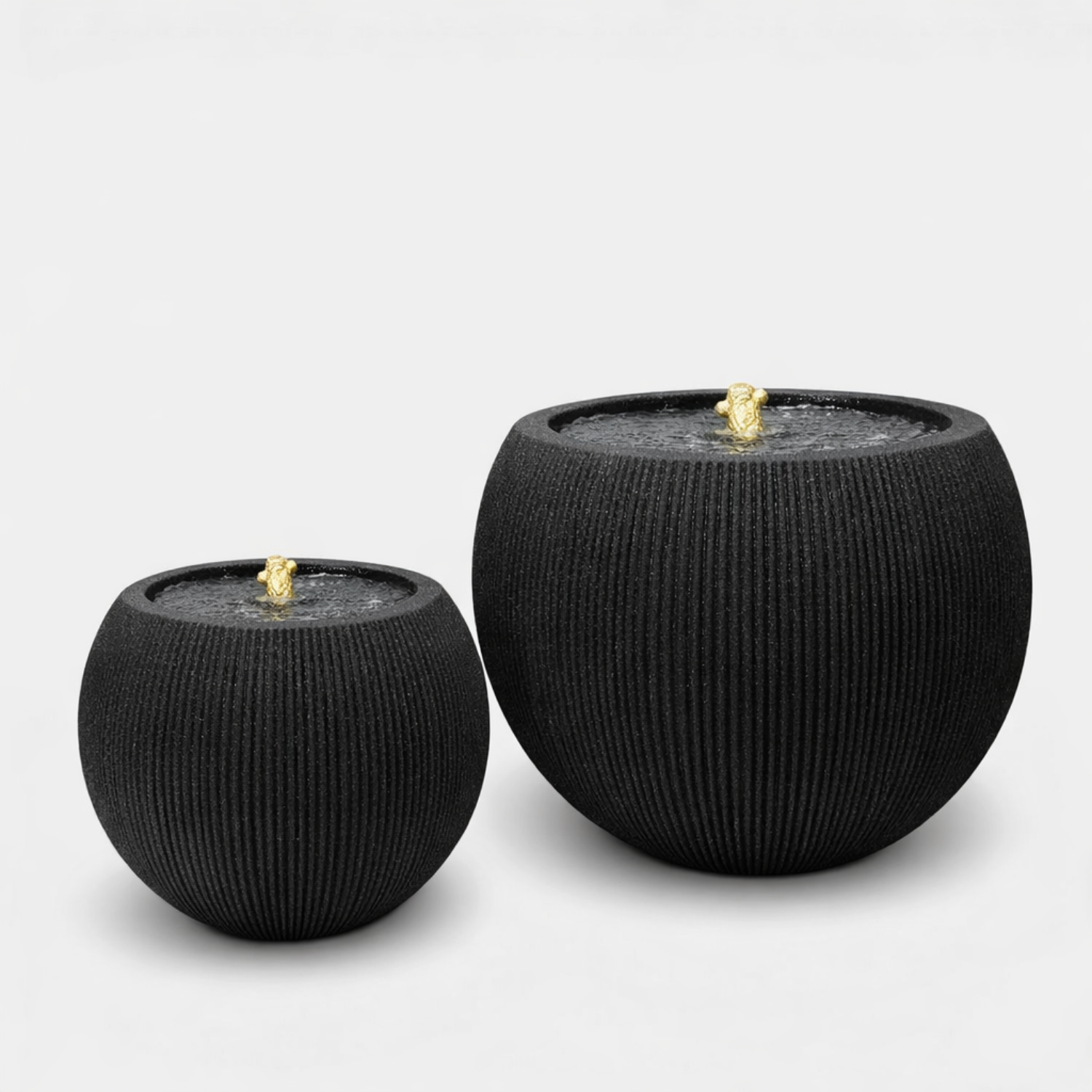 Fairview Round LED Fountain - Textured Black