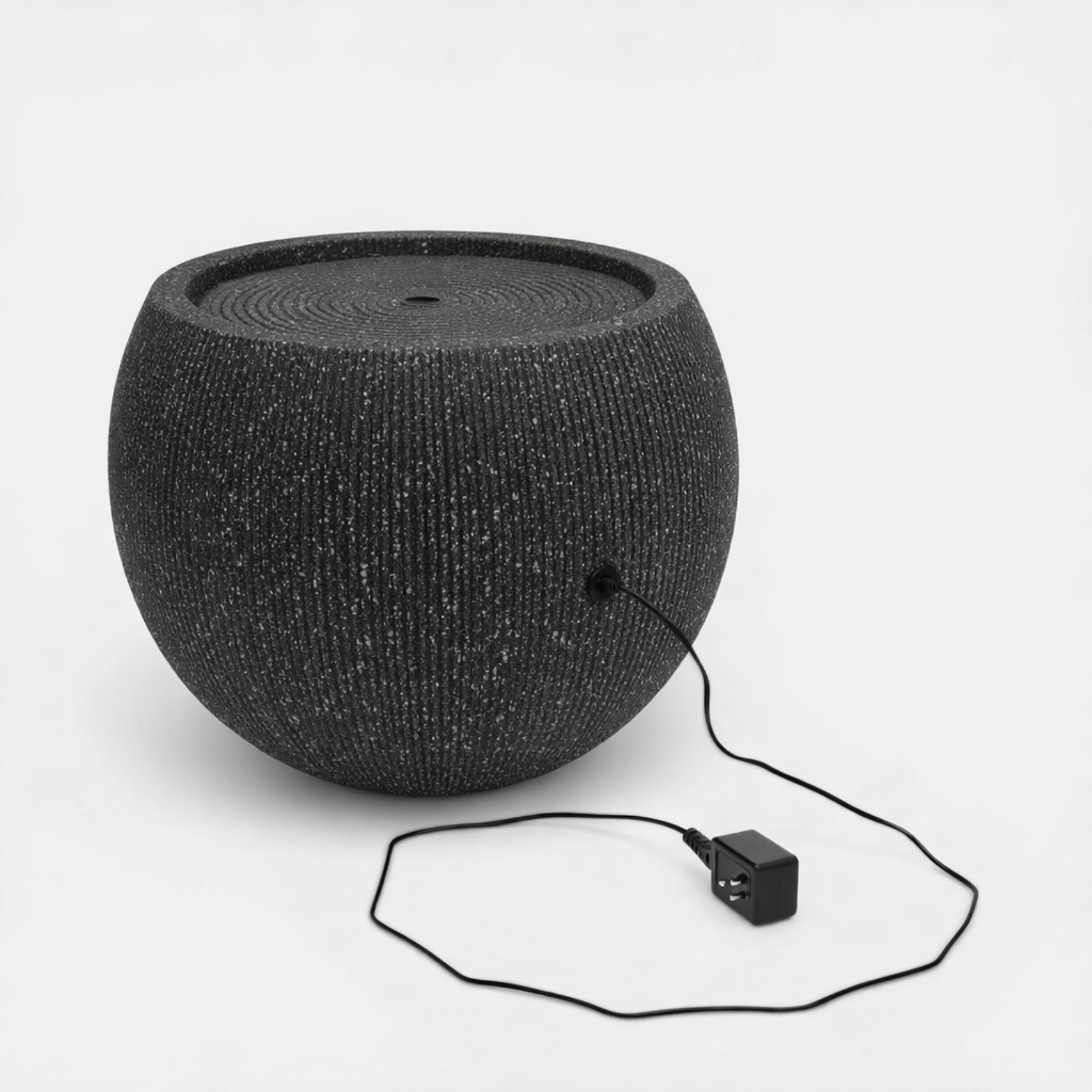 Fairview Round LED Fountain - Textured Black