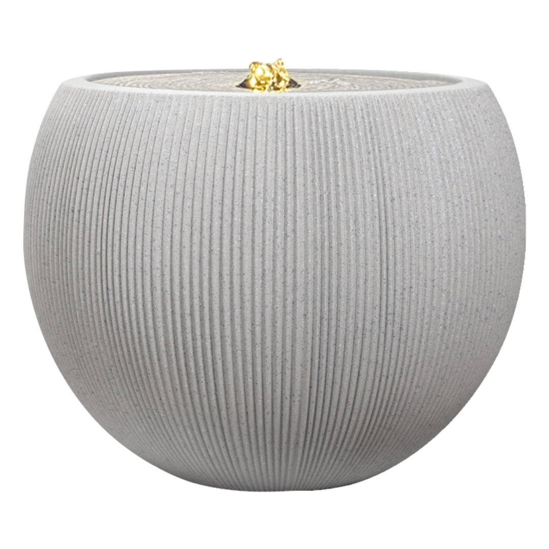 Fairview Round LED Fountain - Textured Beige
