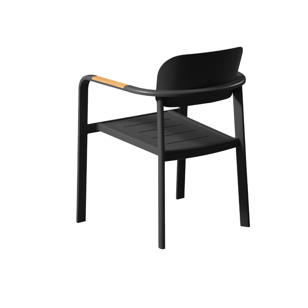 Collingwood Dining Arm Chair with Cushion - Charcoal