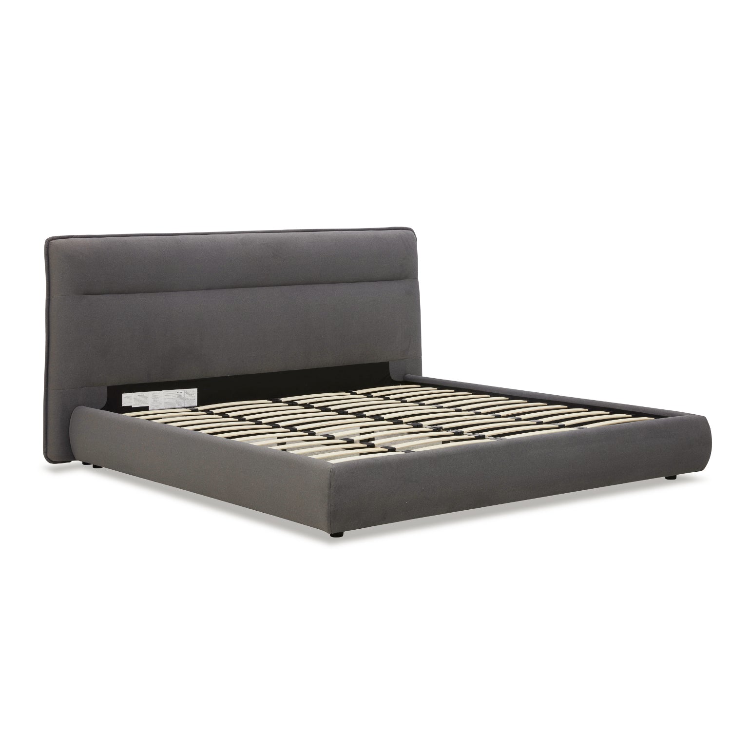 Carlaw Platform Bed - Graphite Matte Velvet