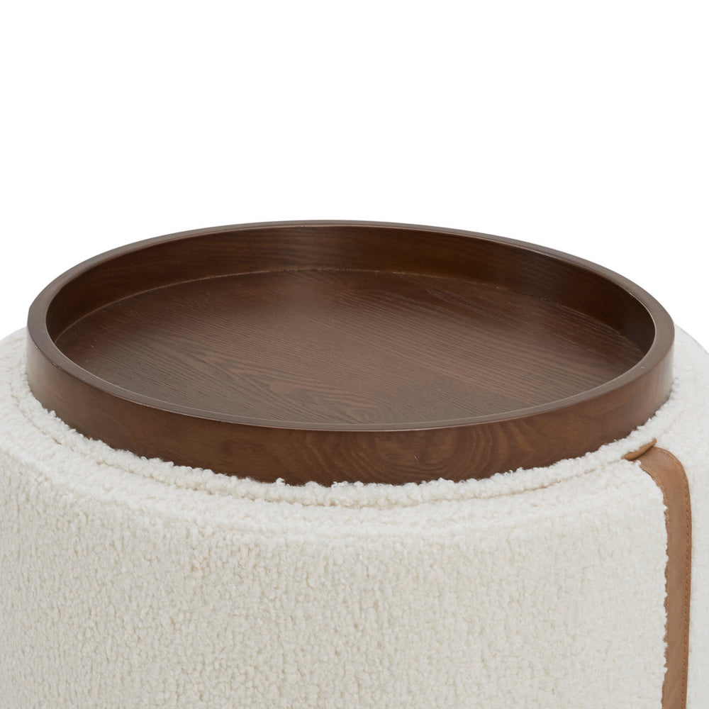 Charlestown Storage Ottoman - Ivory Sherpa