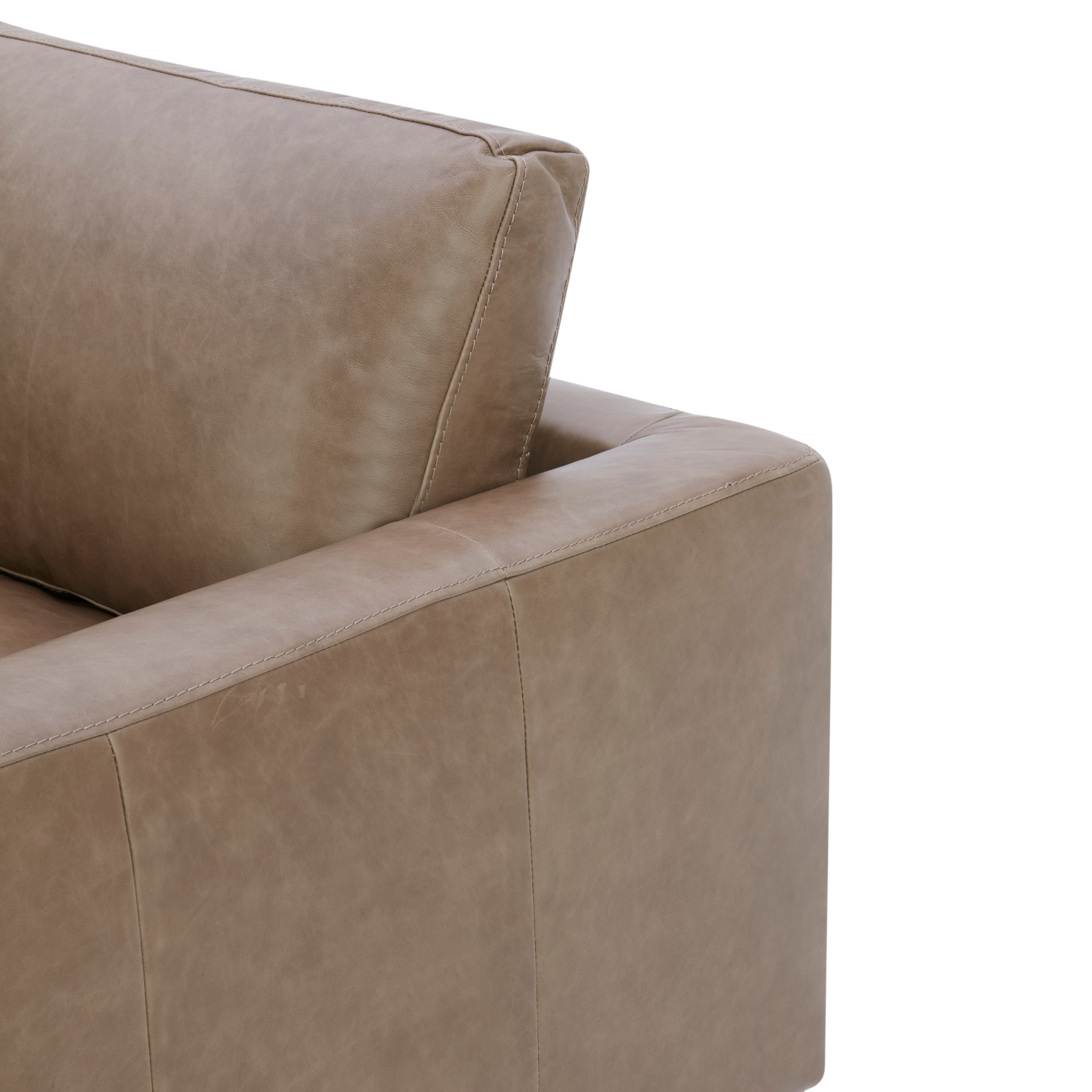 Charlestown Sofa - Concord Pewter Leather