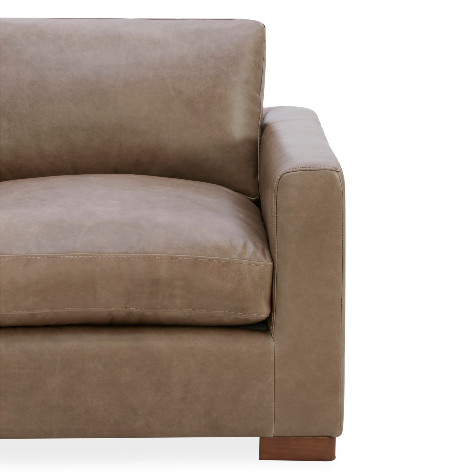 Charlestown Lounge Chair - Concord Pewter Leather