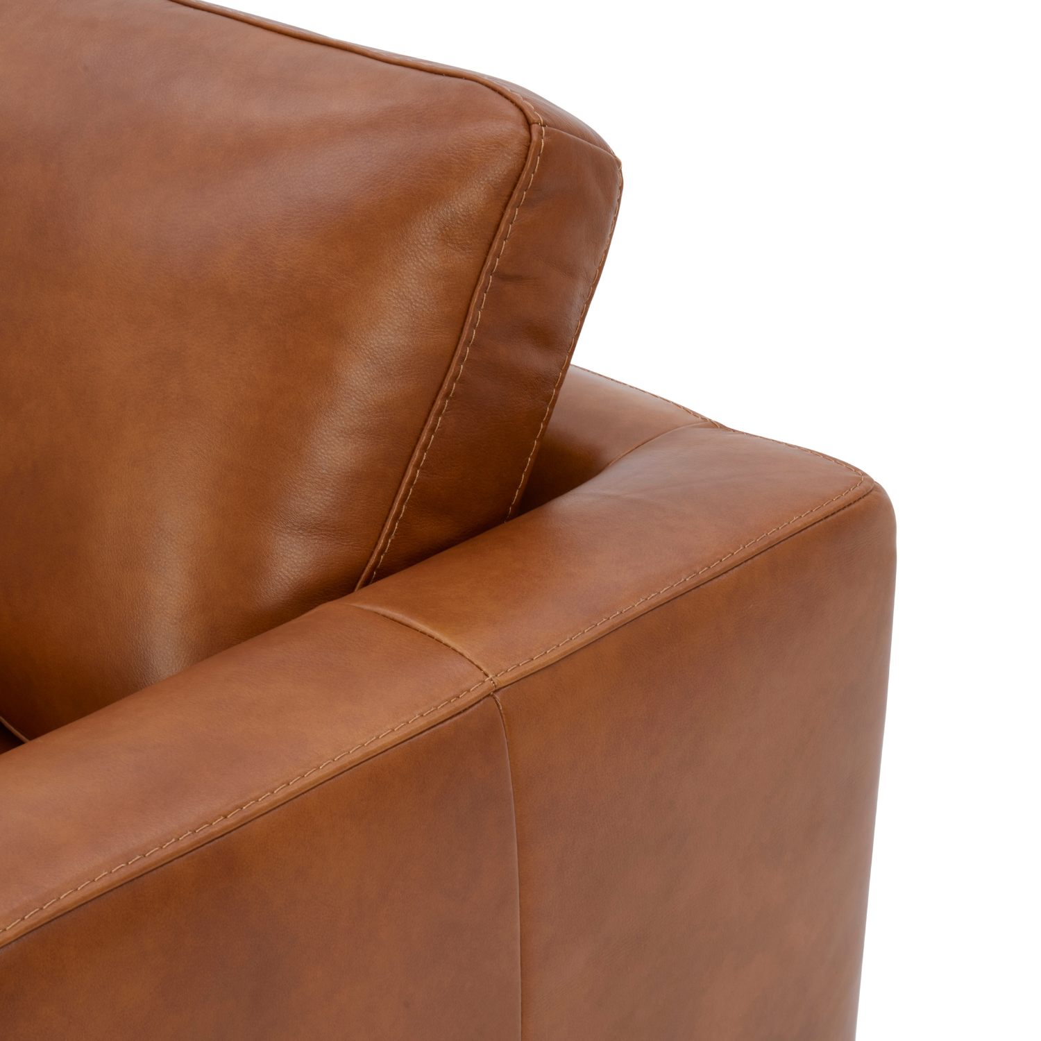 Charlestown Lounge Chair - Camel Leather