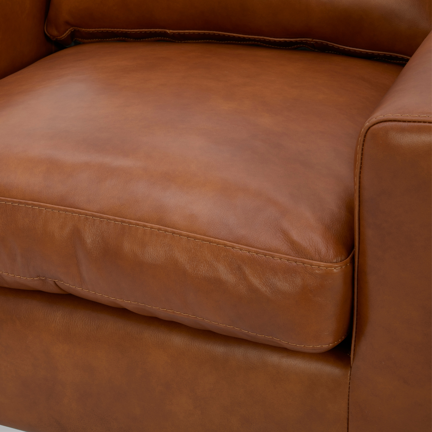 Charlestown Lounge Chair - Camel Leather