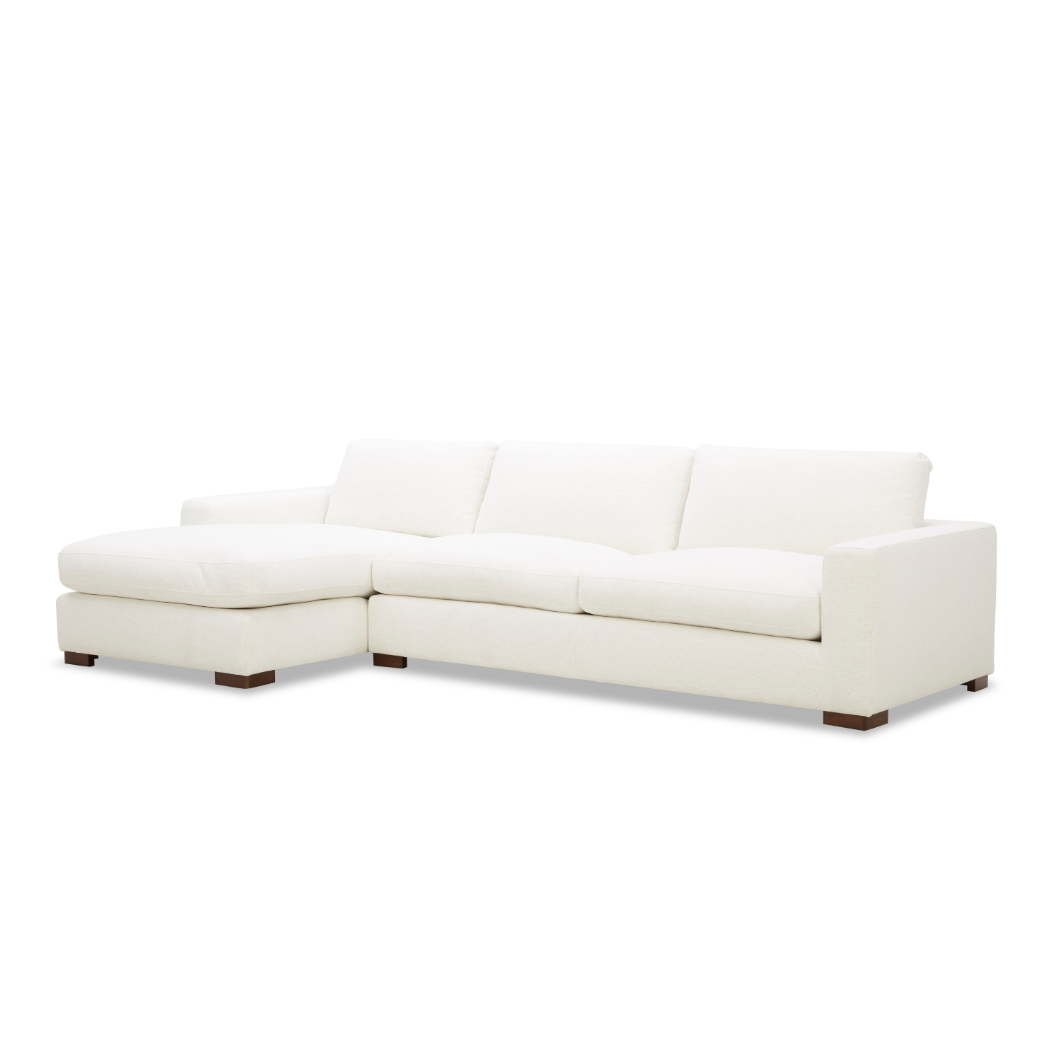 Charlestown 124" Chaise Sectional - Crypton® Nomad Snow