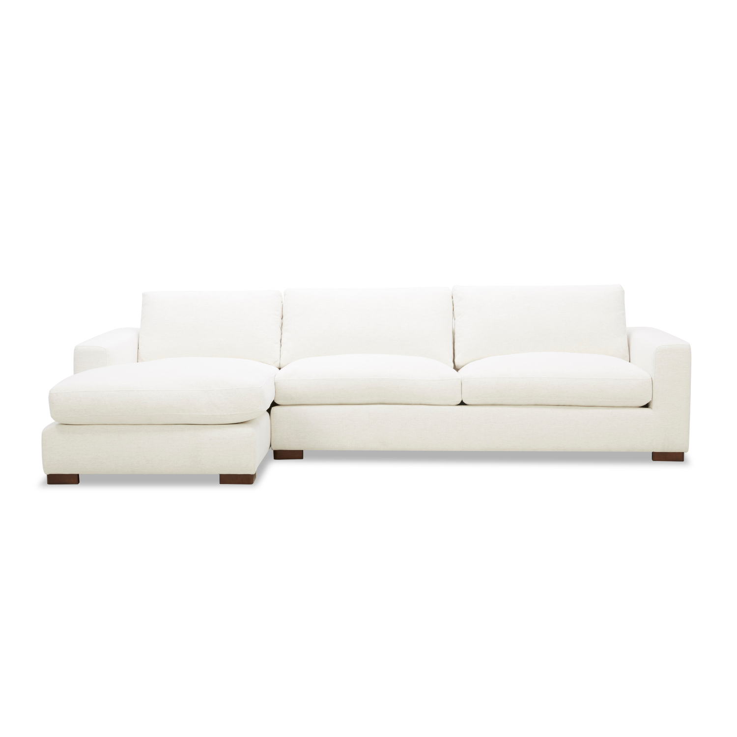 Charlestown 124" Chaise Sectional - Crypton® Nomad Snow