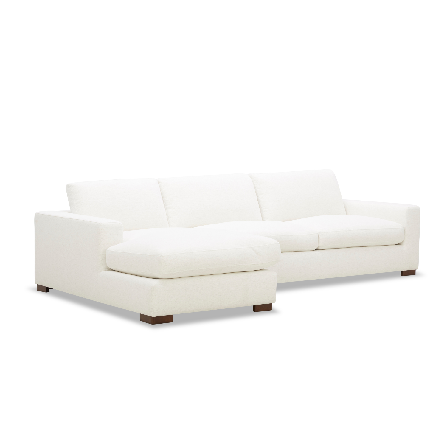 Charlestown 124" Chaise Sectional - Crypton® Nomad Snow