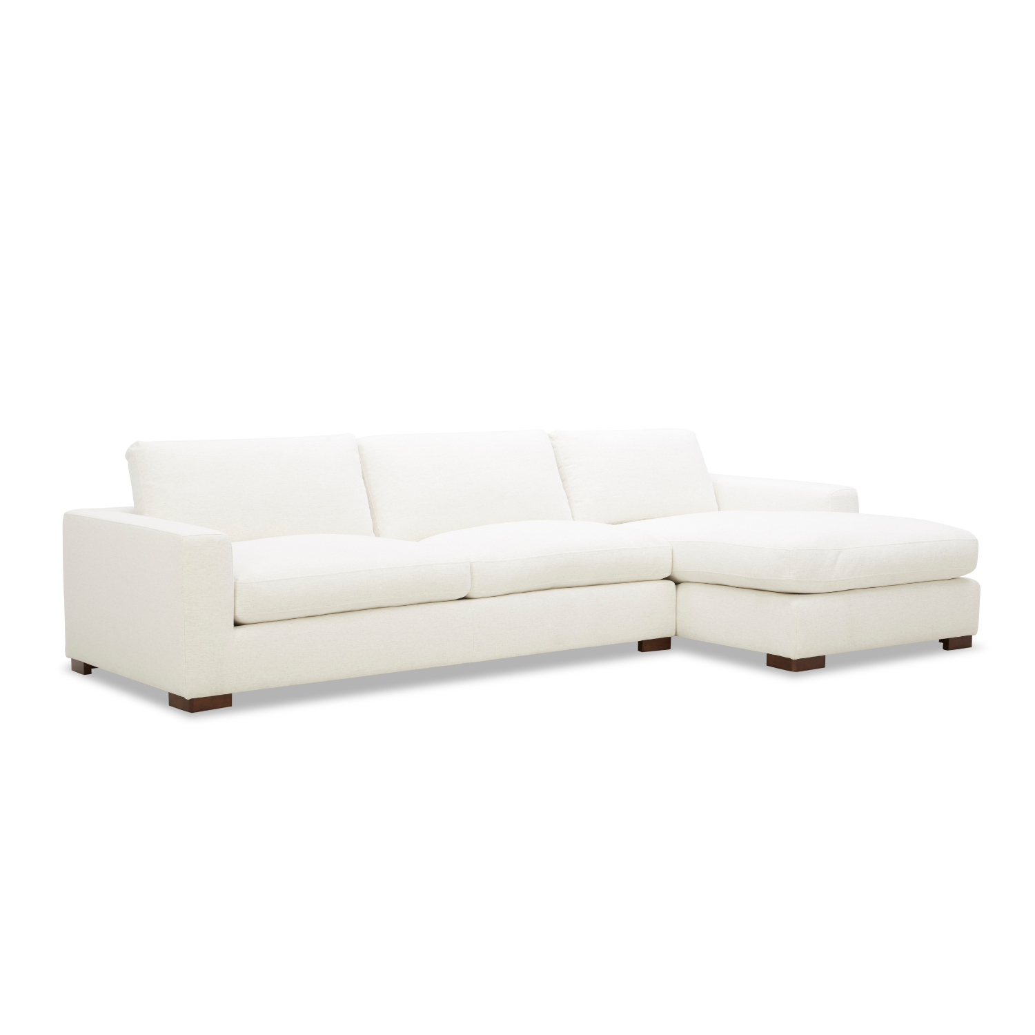 Charlestown 124" Chaise Sectional - Crypton® Nomad Snow