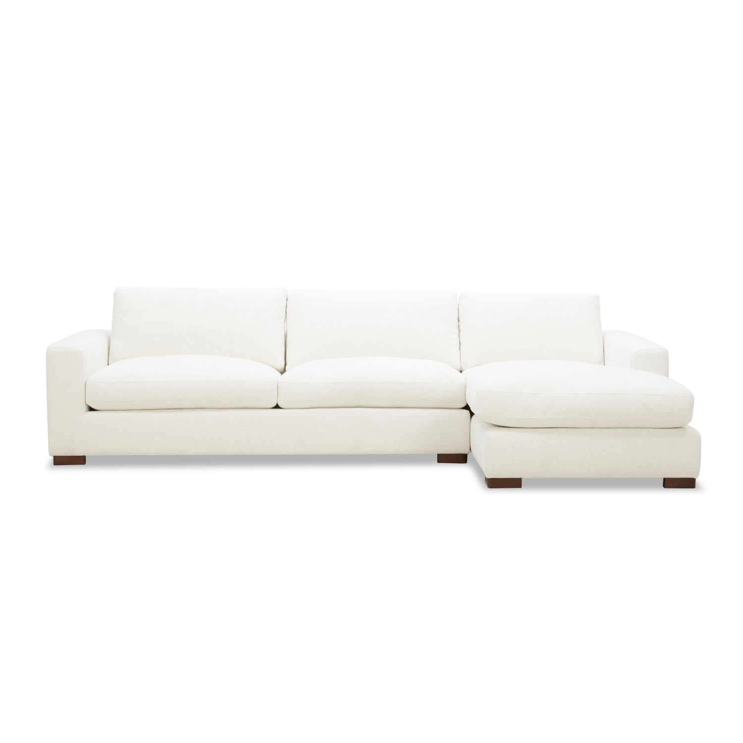 Charlestown 124" Chaise Sectional - Crypton® Nomad Snow