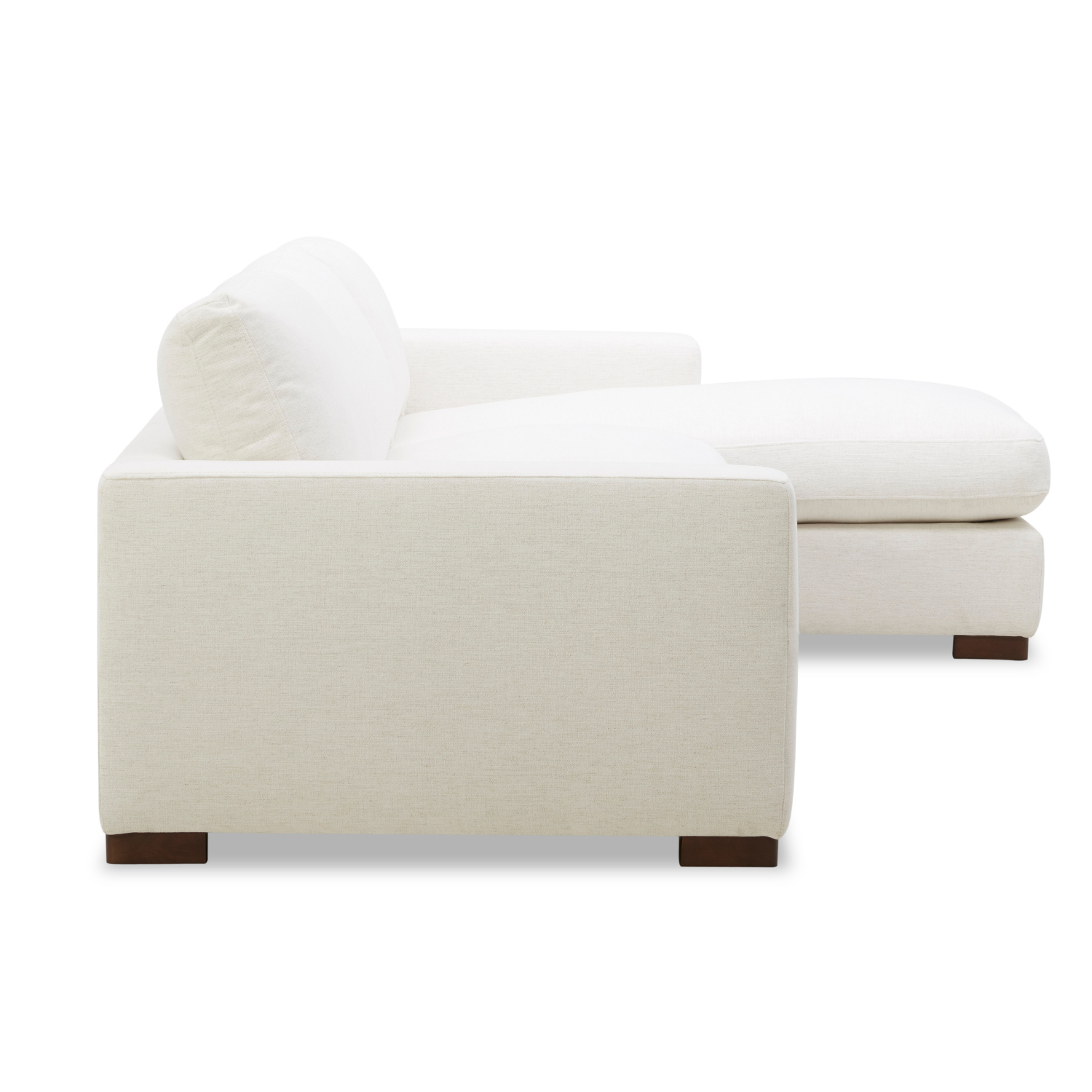 Charlestown 124" Chaise Sectional - Crypton® Nomad Snow