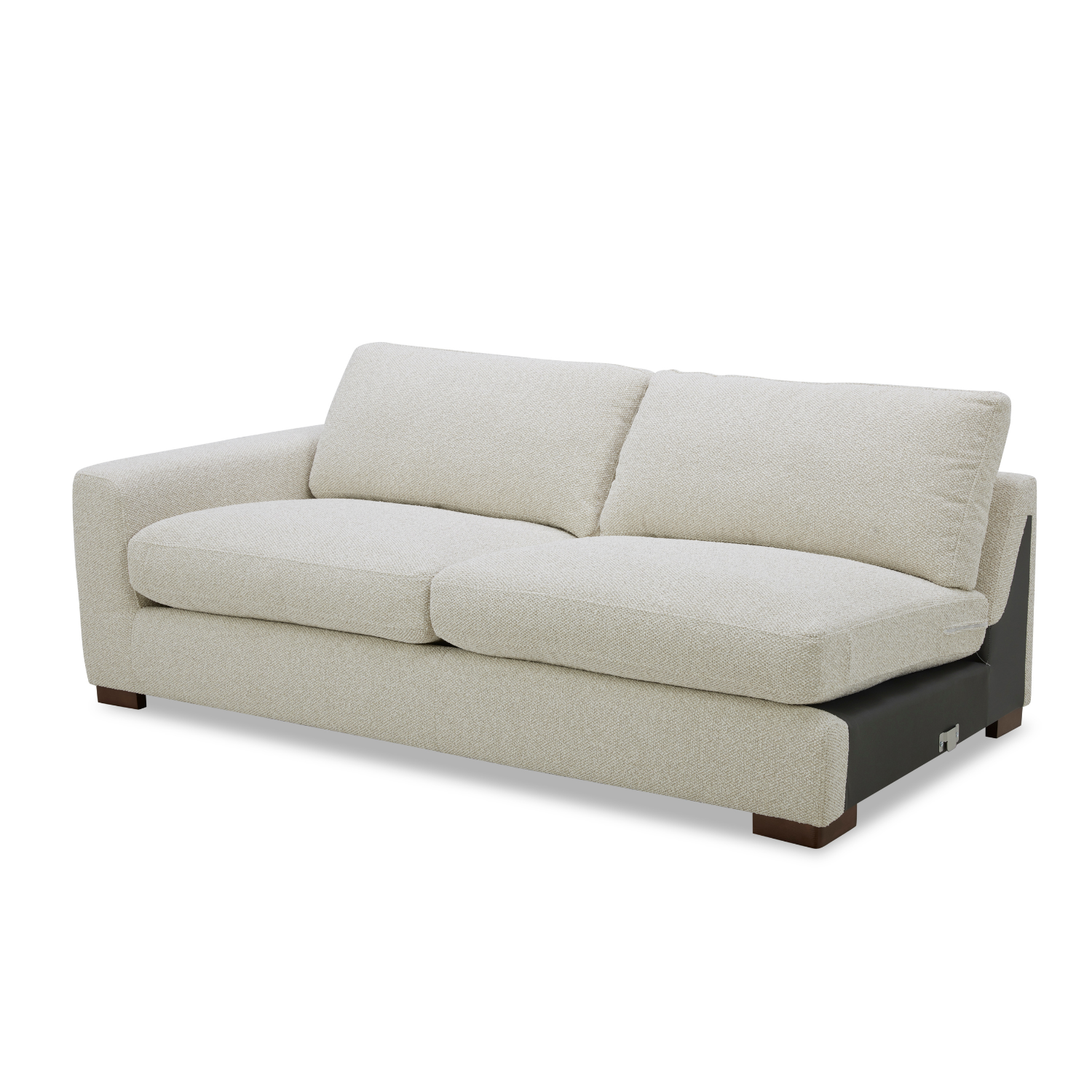 Charlestown 124" Chaise Sectional - Tasmin Linen