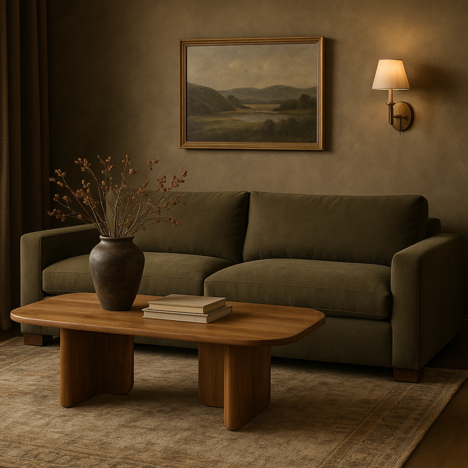 Charlestown Sofa - Forest Green Matte Velvet