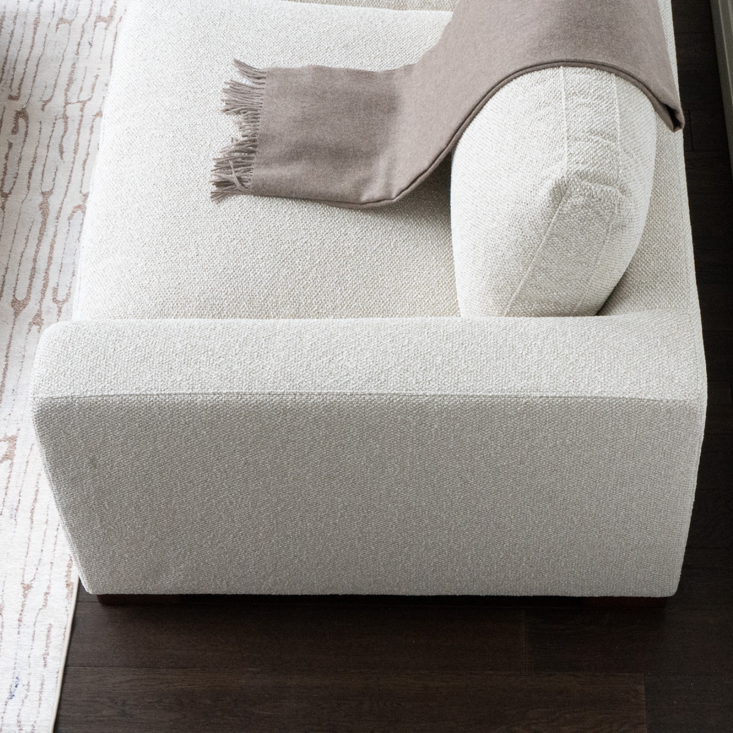 Charlestown 124" Chaise Sectional - Tasmin Linen