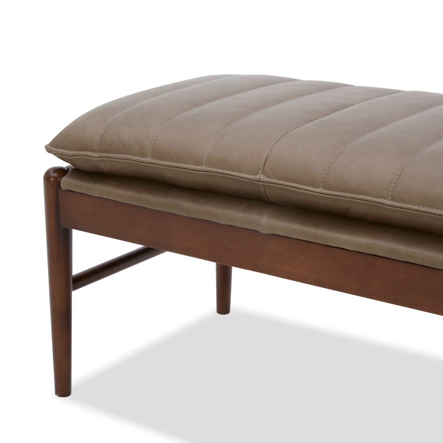 Airdrie Bench - Concord Pewter Leather