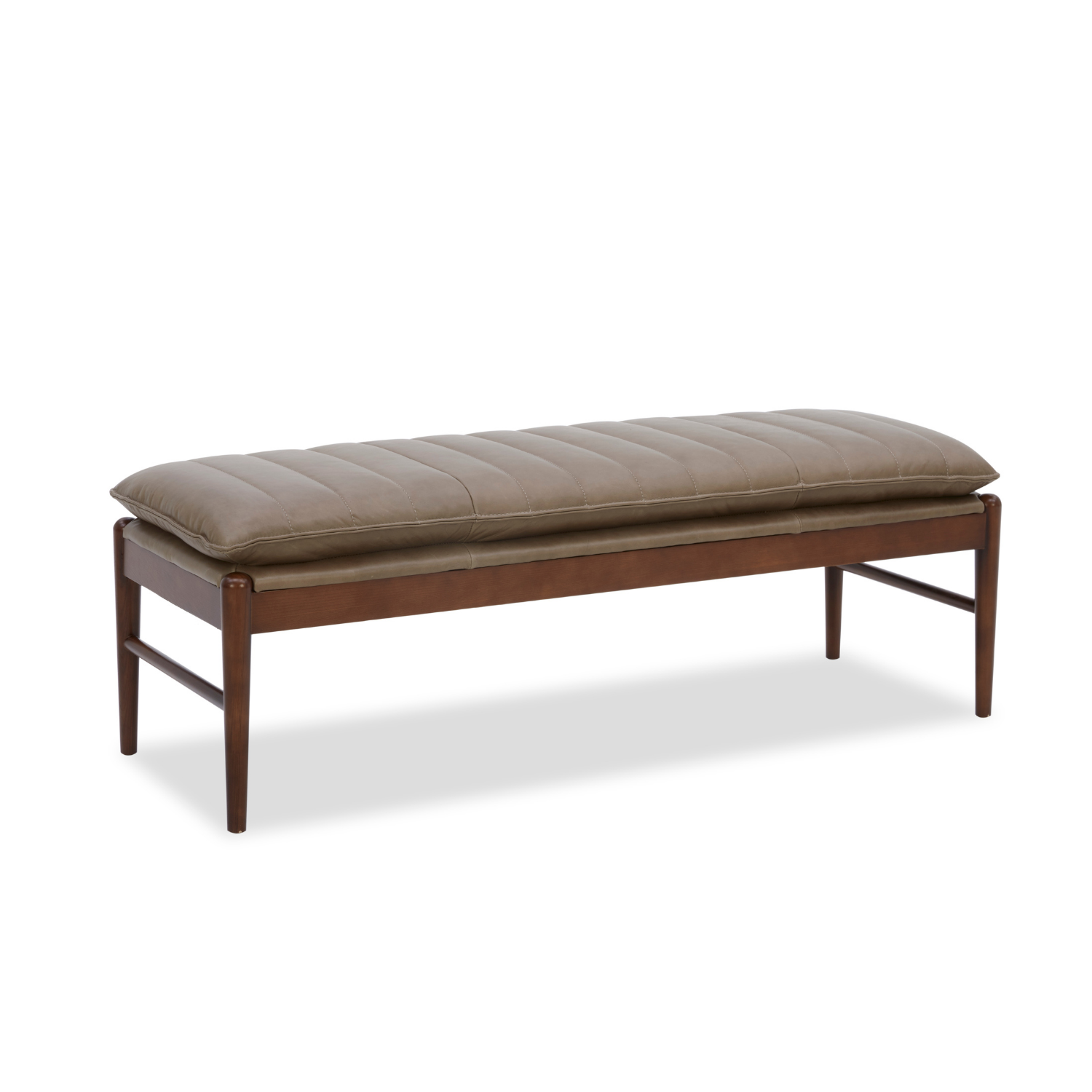 Airdrie Bench - Concord Pewter Leather