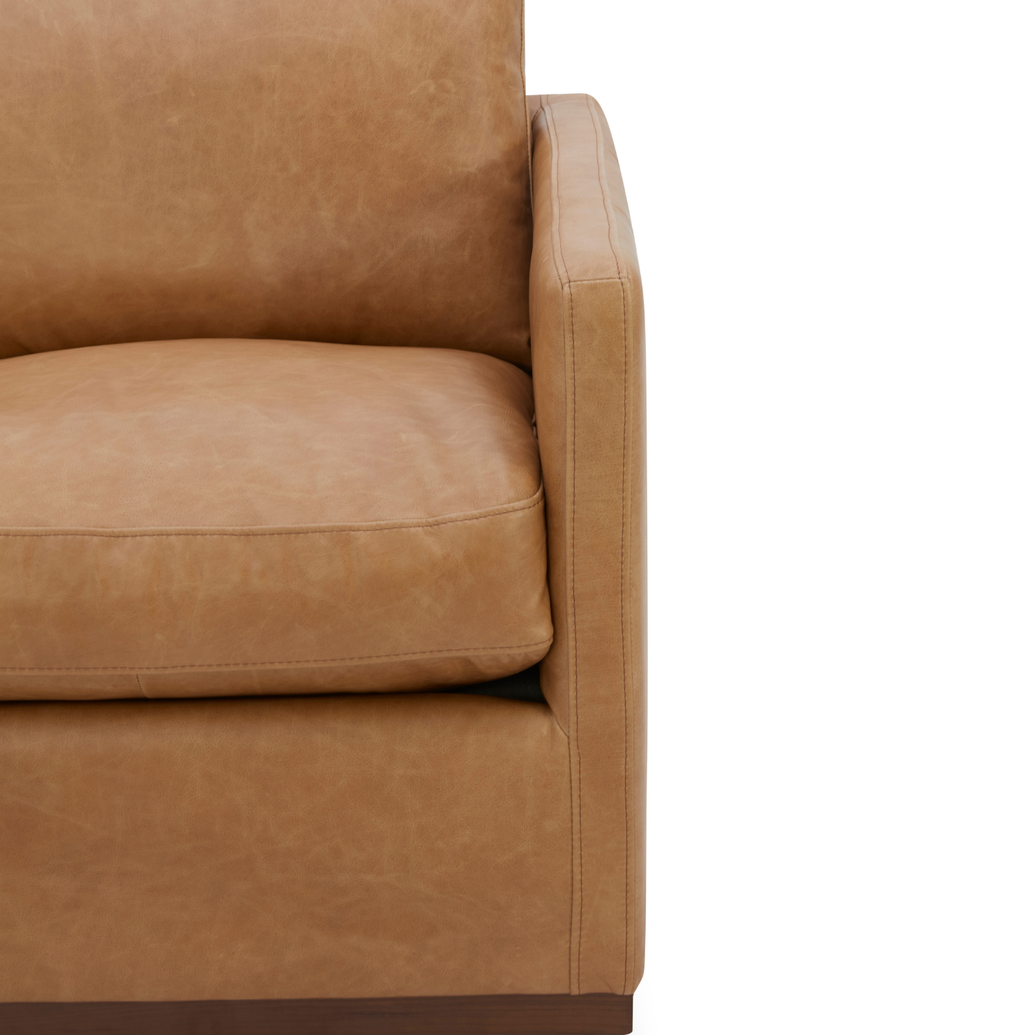 Stratford Swivel Lounge Chair - Distressed Cognac Leather