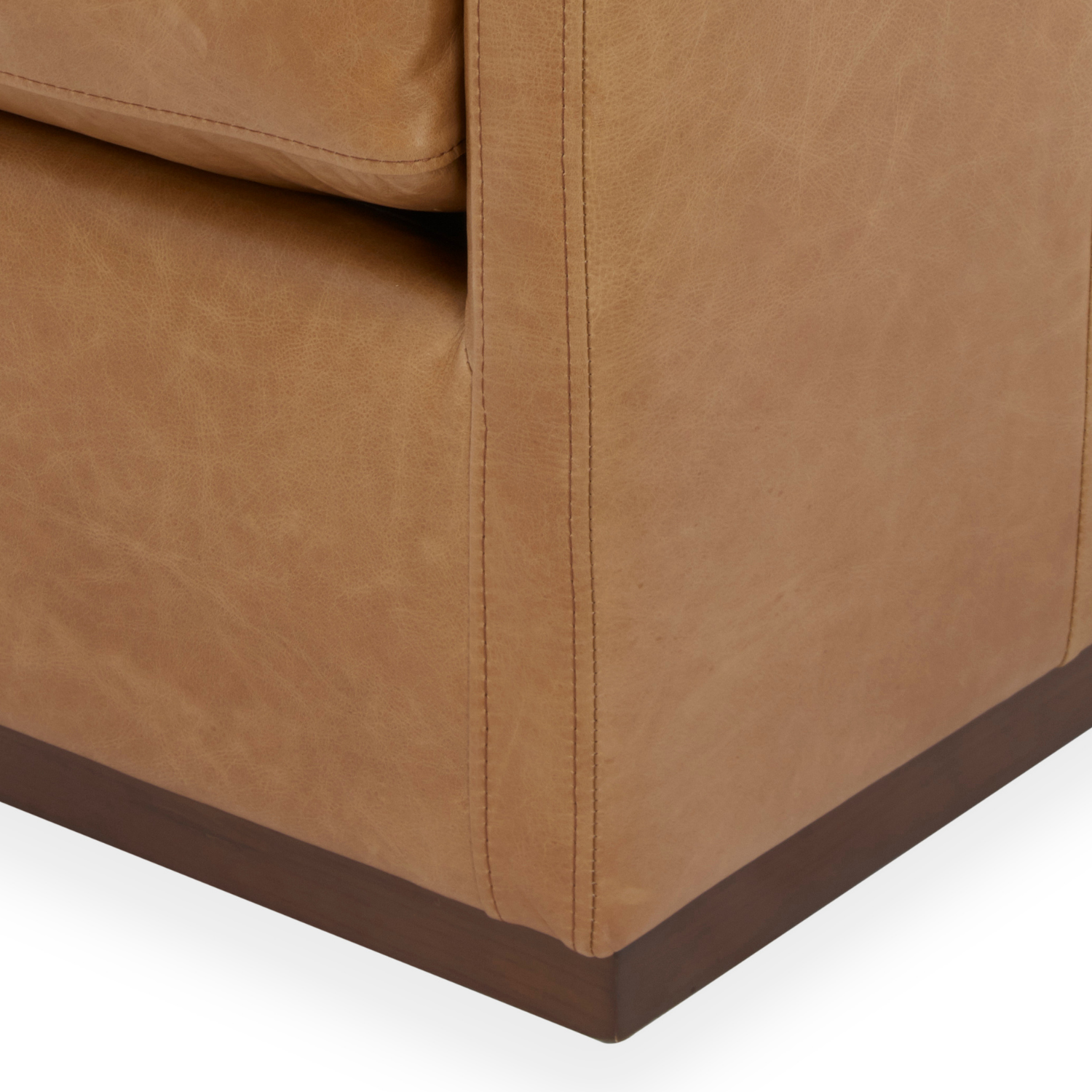 Stratford Swivel Lounge Chair - Distressed Cognac Leather