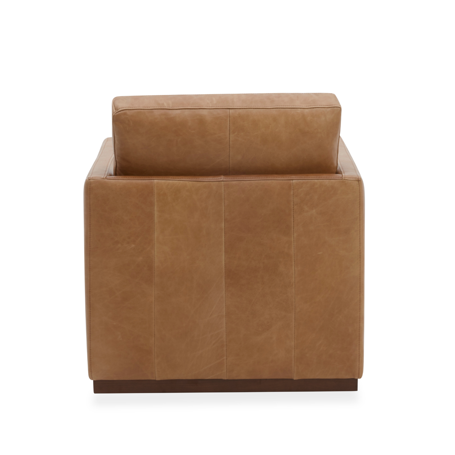 Stratford Swivel Lounge Chair - Distressed Cognac Leather