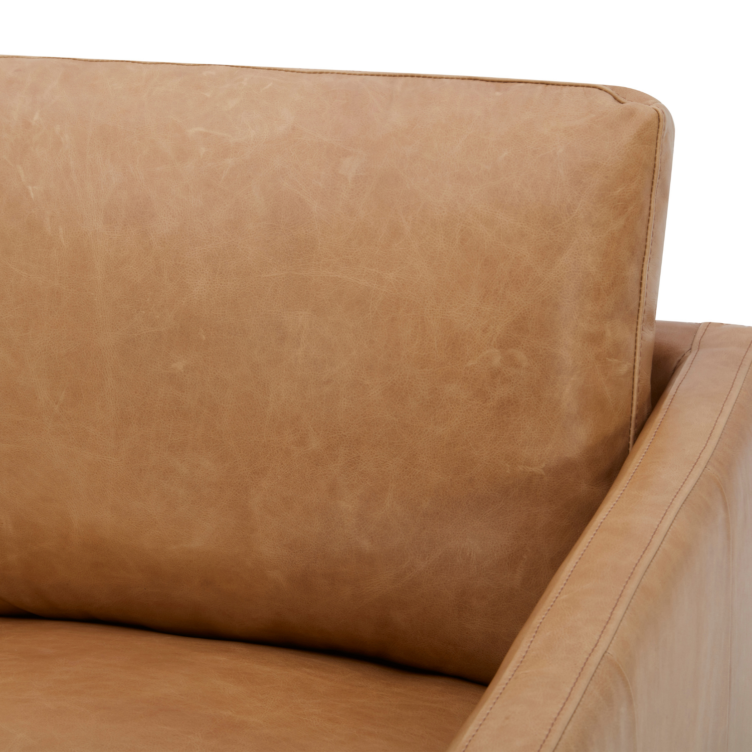 Stratford Swivel Lounge Chair - Distressed Cognac Leather
