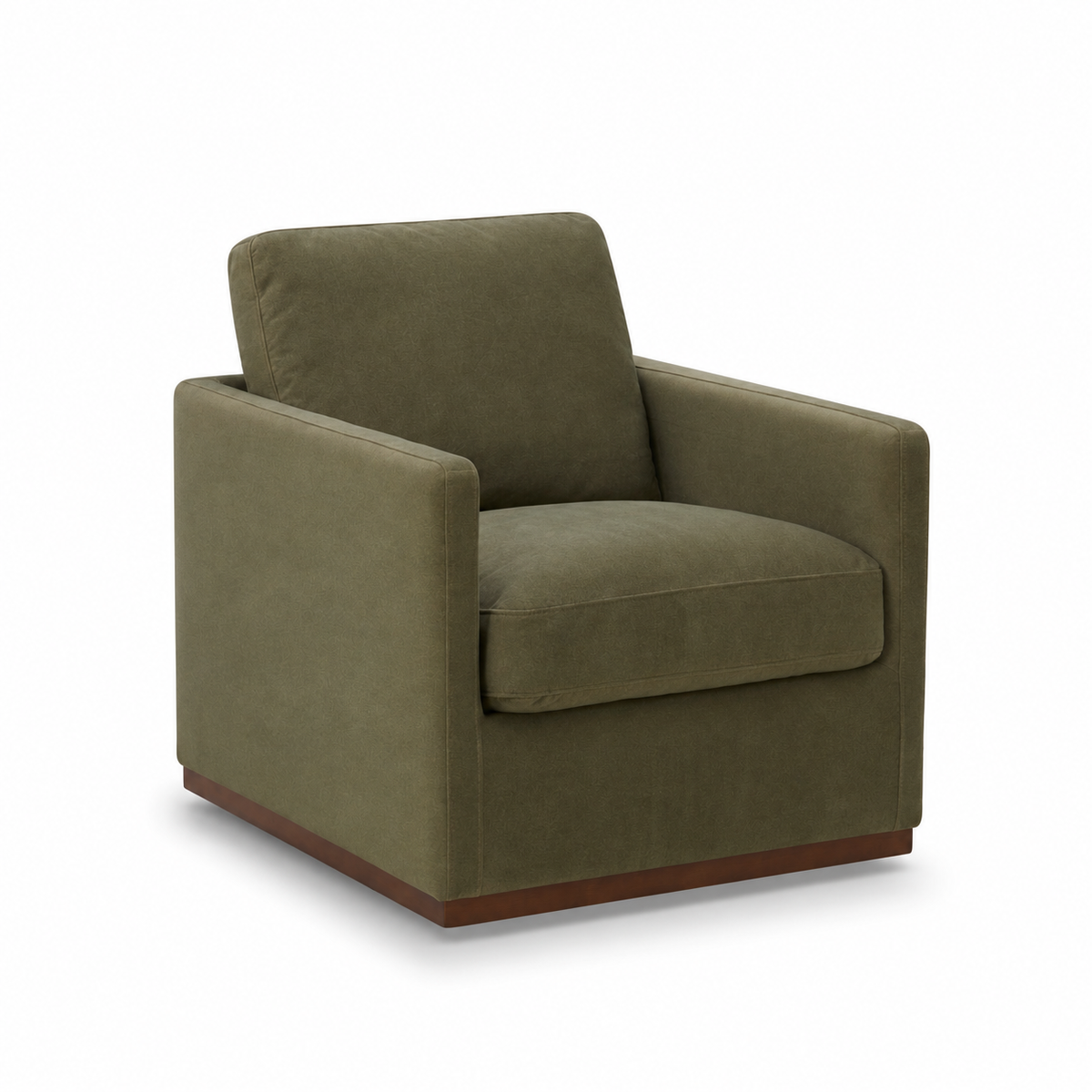 Stratford Swivel Lounge Chair - Forest Green Matte Velvet