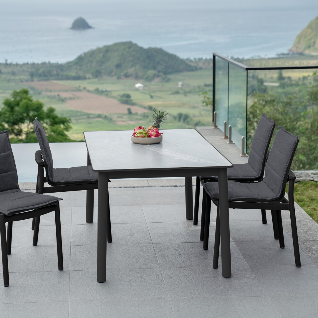 Newport Stackable Dining Side Chair - Black
