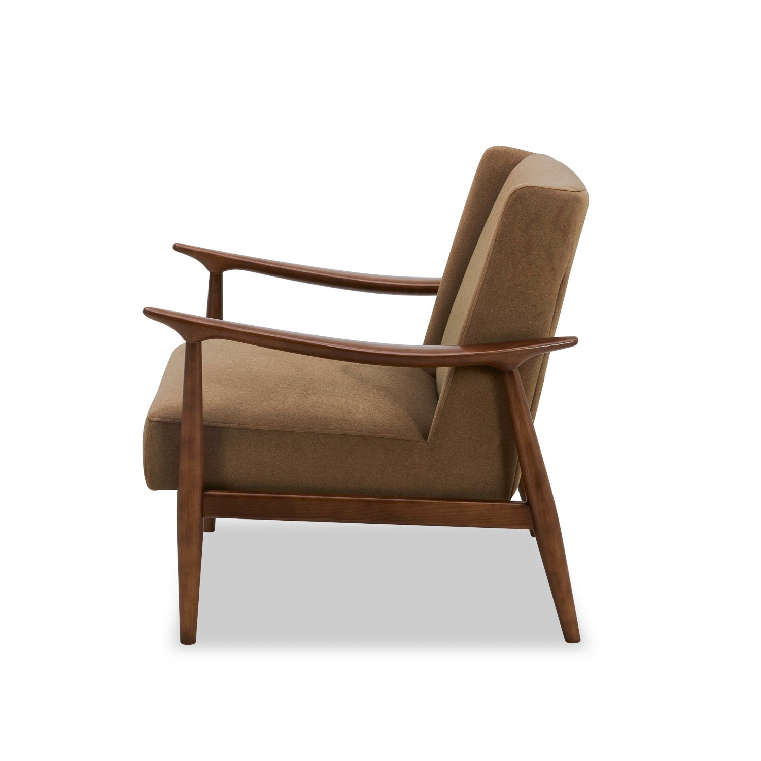 Nevis Lounge Chair - Tawny Brown Matte Velvet