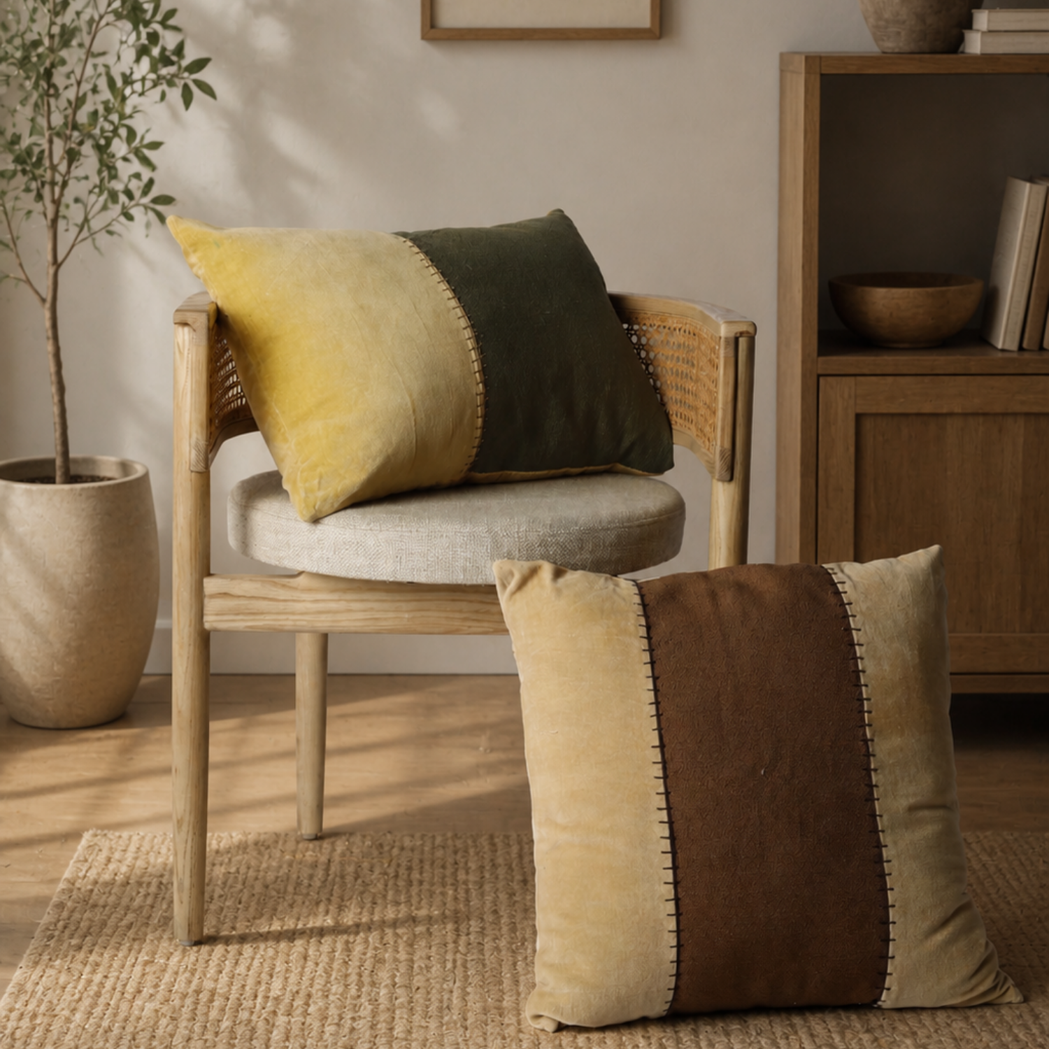 Danforth Patched Velvet Toss Pillow