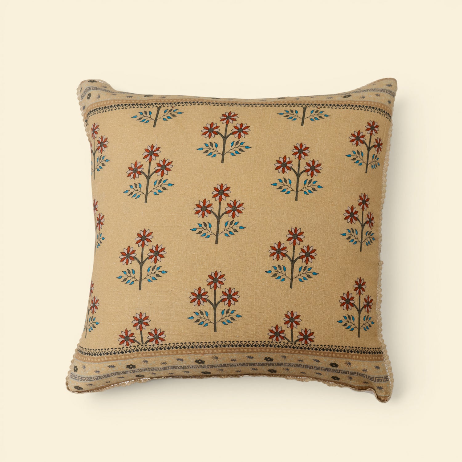 Prairie Block Print Toss Pillow