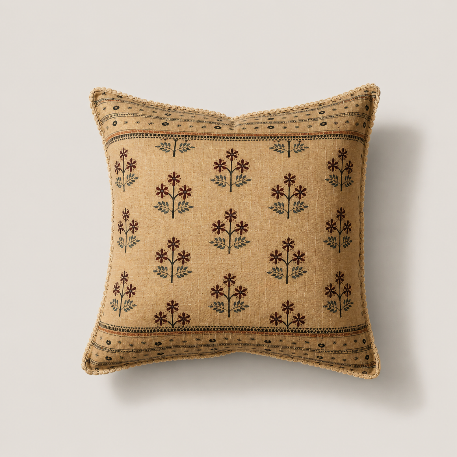 Prairie Block Print Toss Pillow