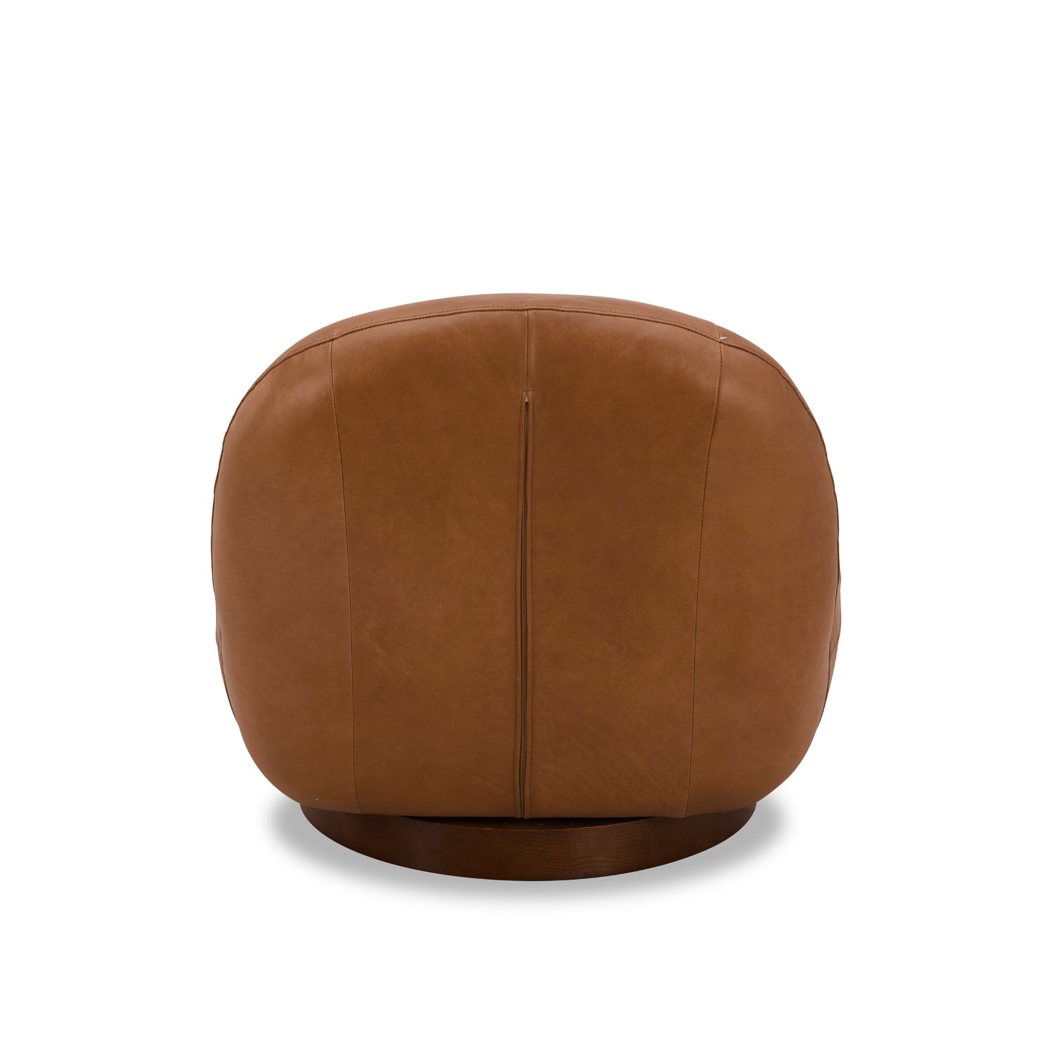 Jacques Swivel Lounge Chair - Distressed Cognac Leather