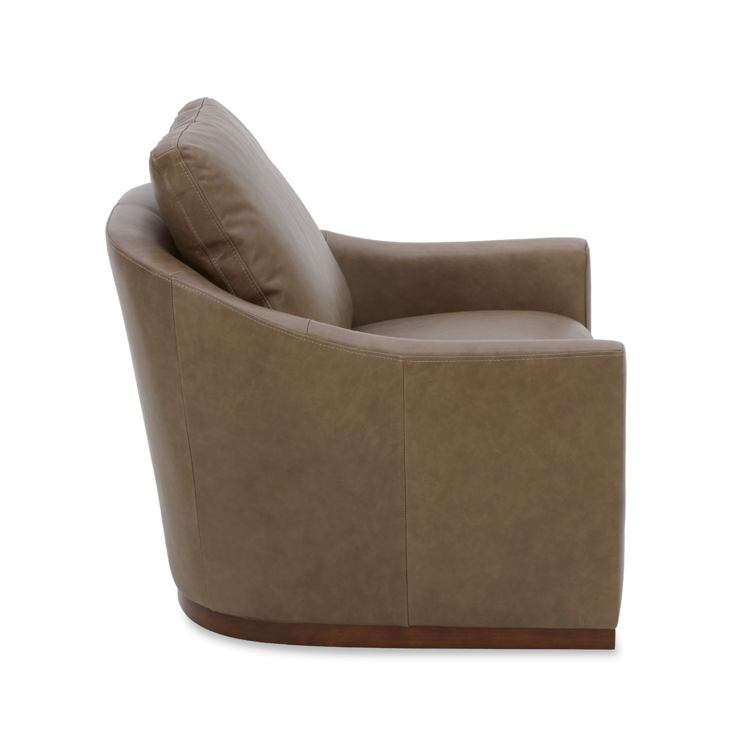 Yorkville Swivel Lounge Chair - Concord Pewter Leather