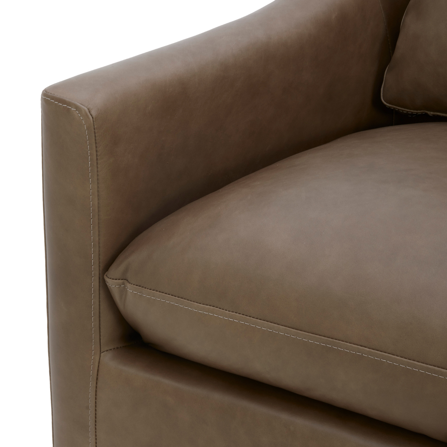 Yorkville Swivel Lounge Chair - Concord Pewter Leather