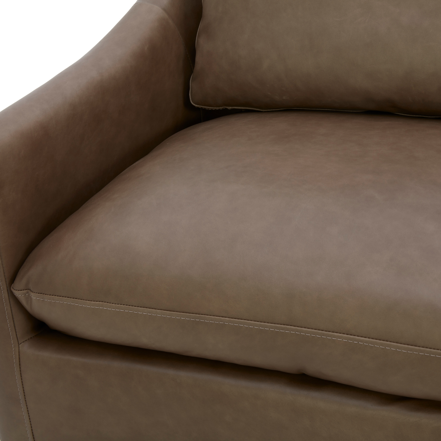 Yorkville Swivel Lounge Chair - Concord Pewter Leather