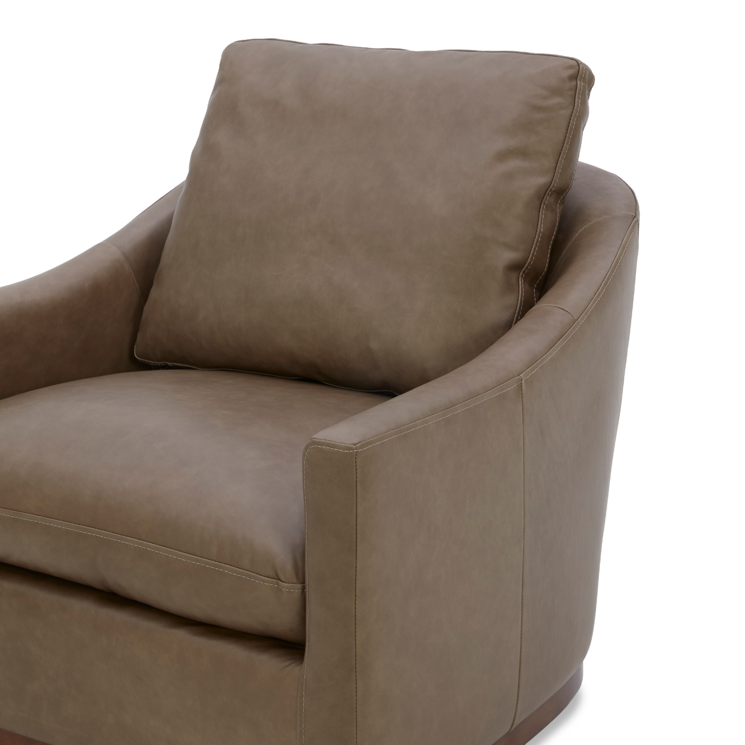 Yorkville Swivel Lounge Chair - Concord Pewter Leather