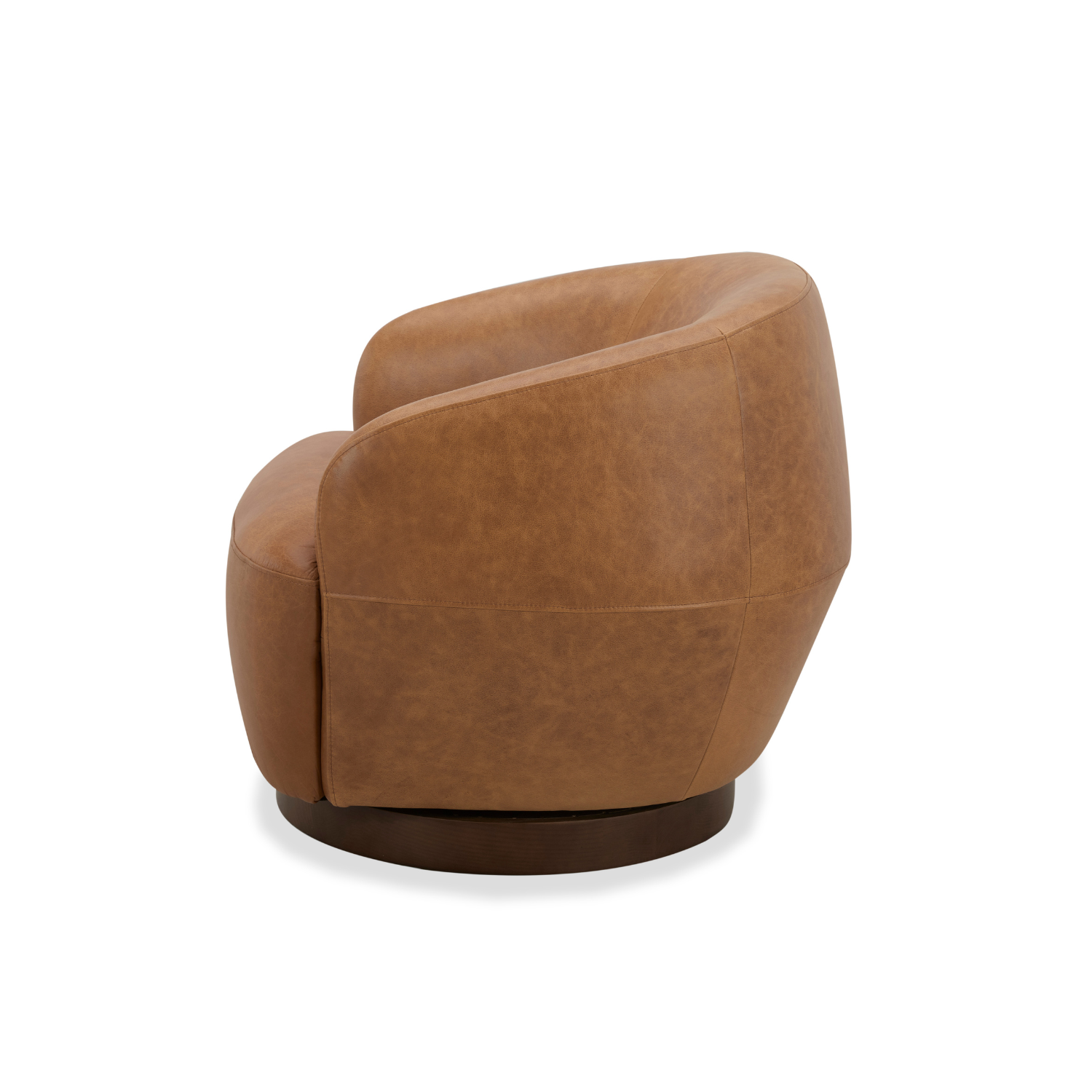 Pod Leather Swivel Lounge Chair
