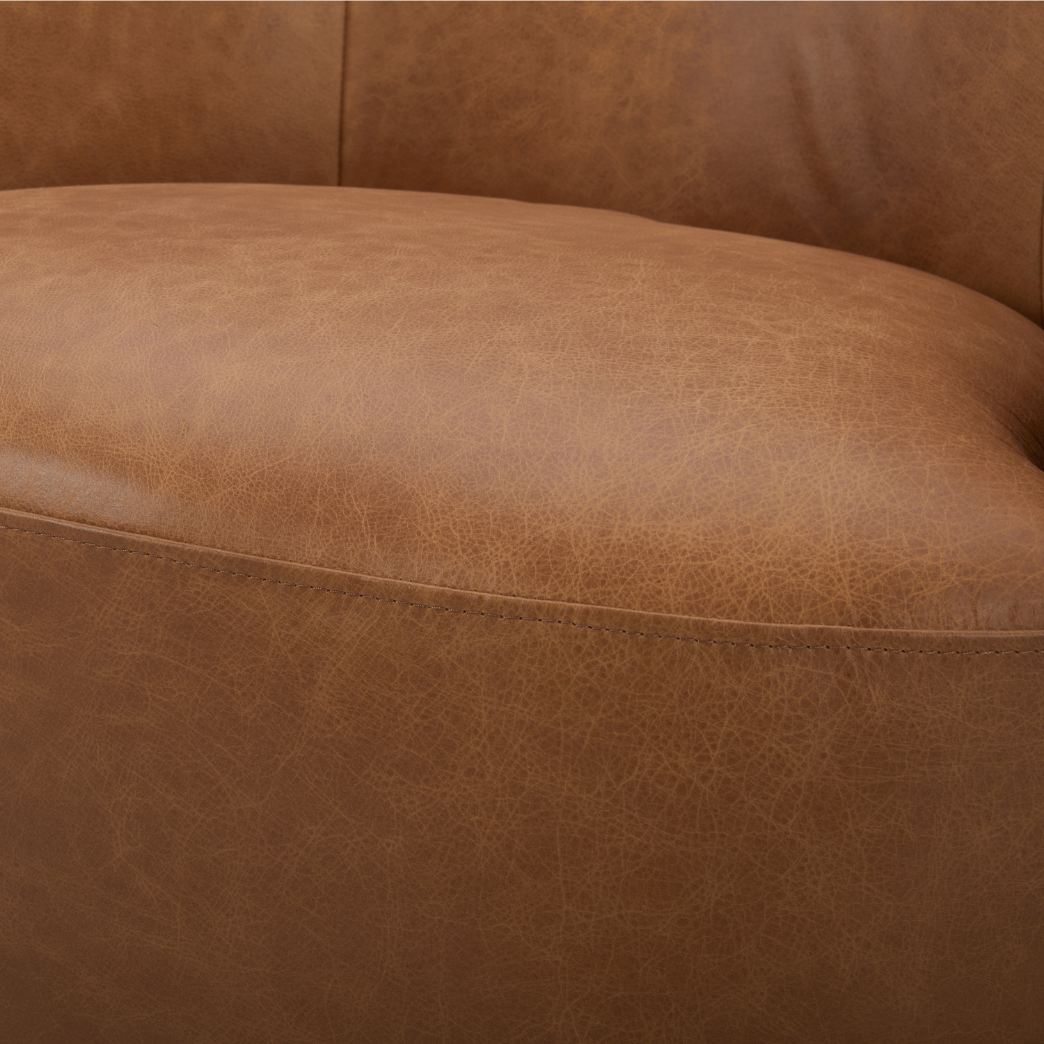 Pod Leather Swivel Lounge Chair