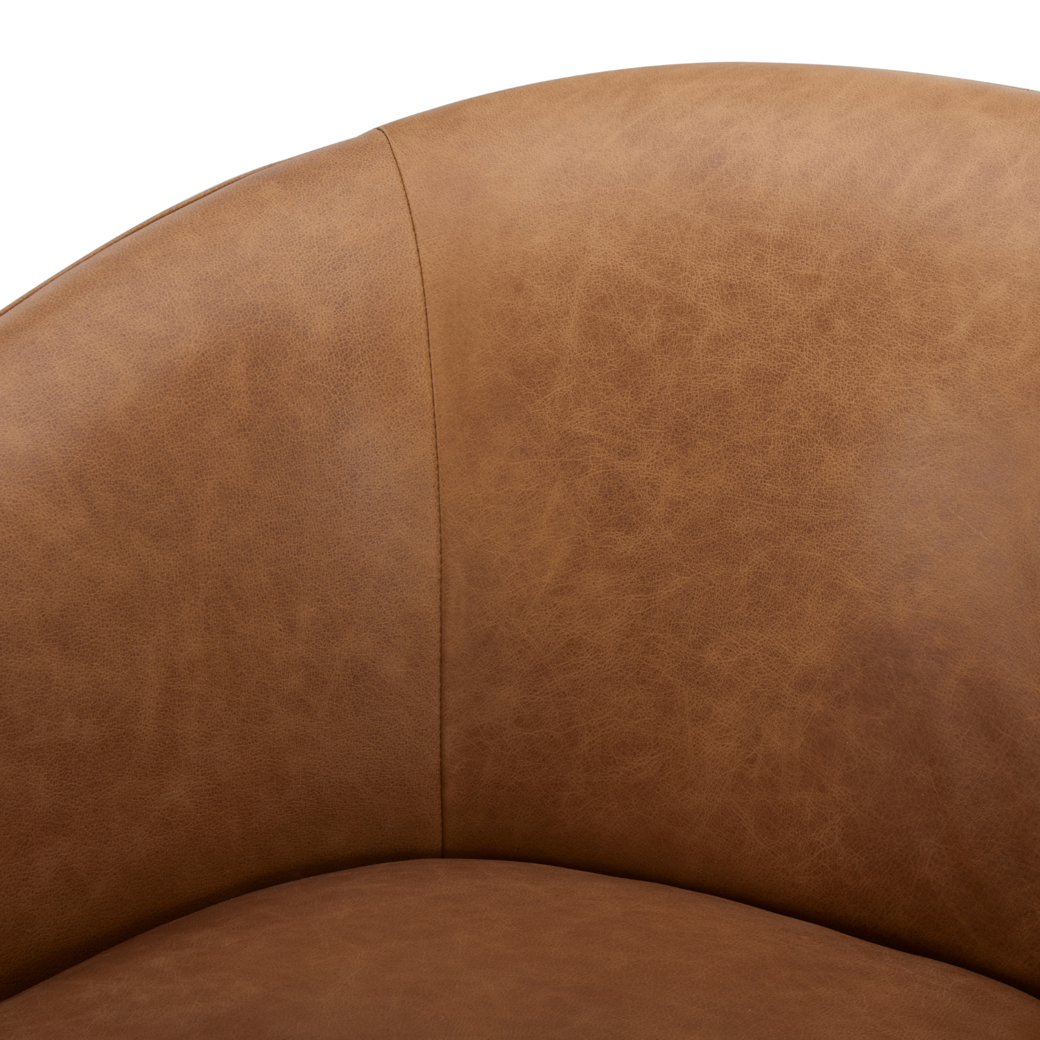 Pod Leather Swivel Lounge Chair