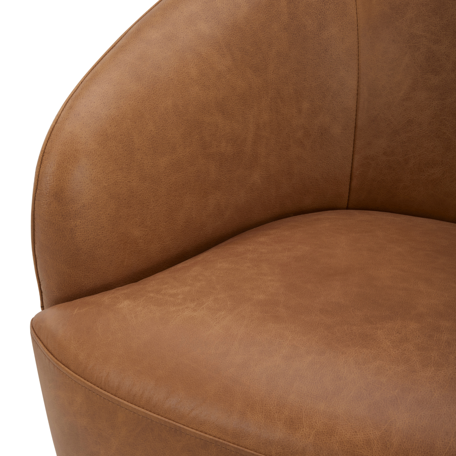 Pod Leather Swivel Lounge Chair