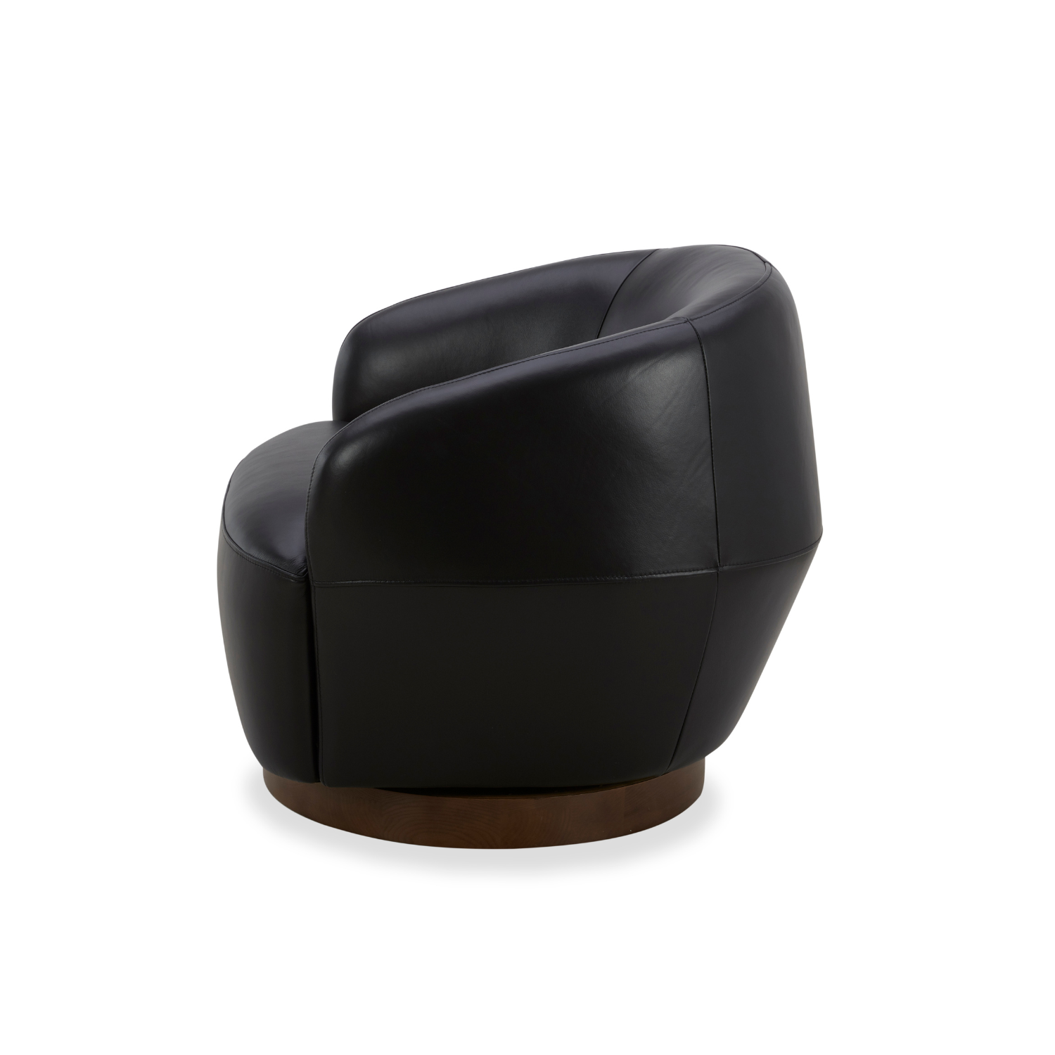 Pod Leather Swivel Lounge Chair