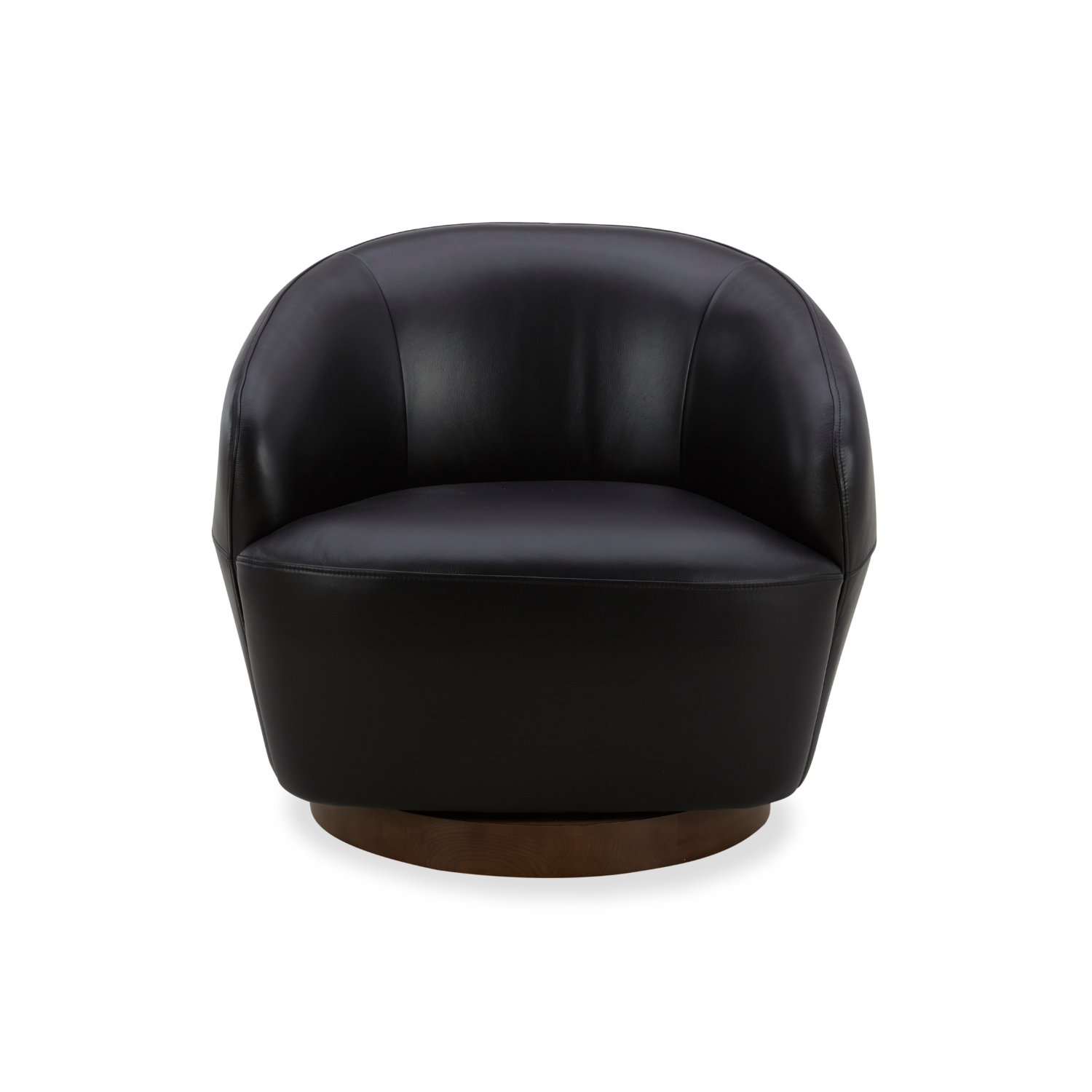 Pod Leather Swivel Lounge Chair