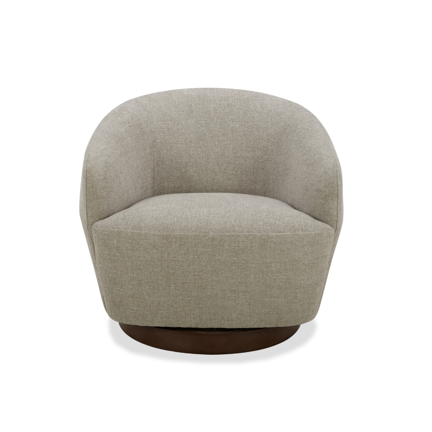 Pod Swivel Lounge Chair - Pebble Sand Chenille