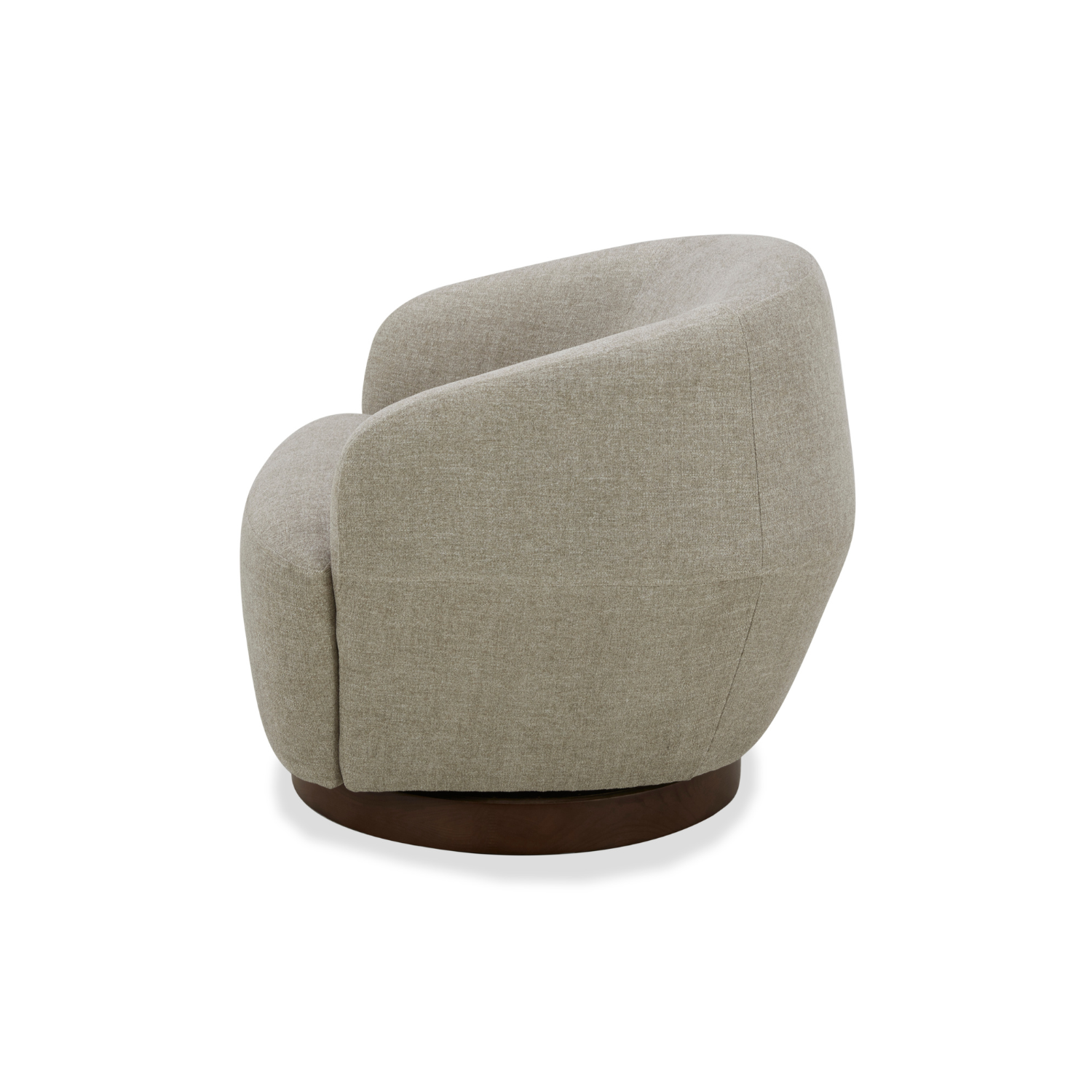 Pod Swivel Lounge Chair - Pebble Sand Chenille