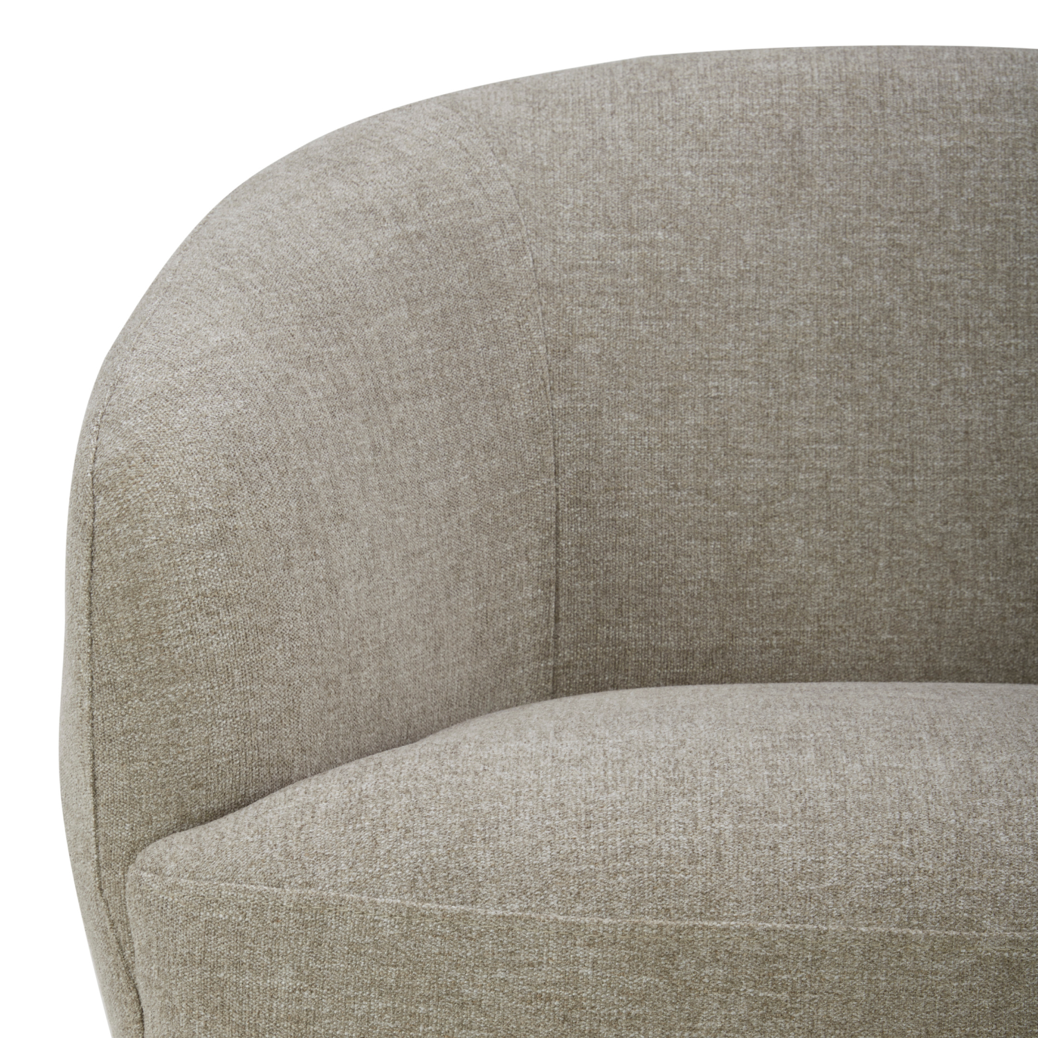 Pod Swivel Lounge Chair - Pebble Sand Chenille