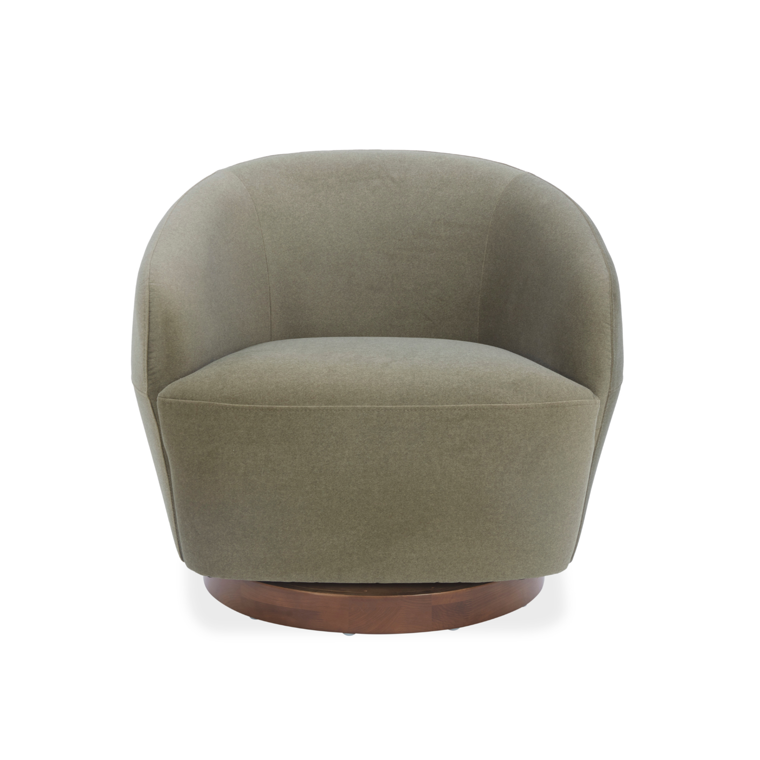 Pod Swivel Lounge Chair - Forest Green Matte Velvet