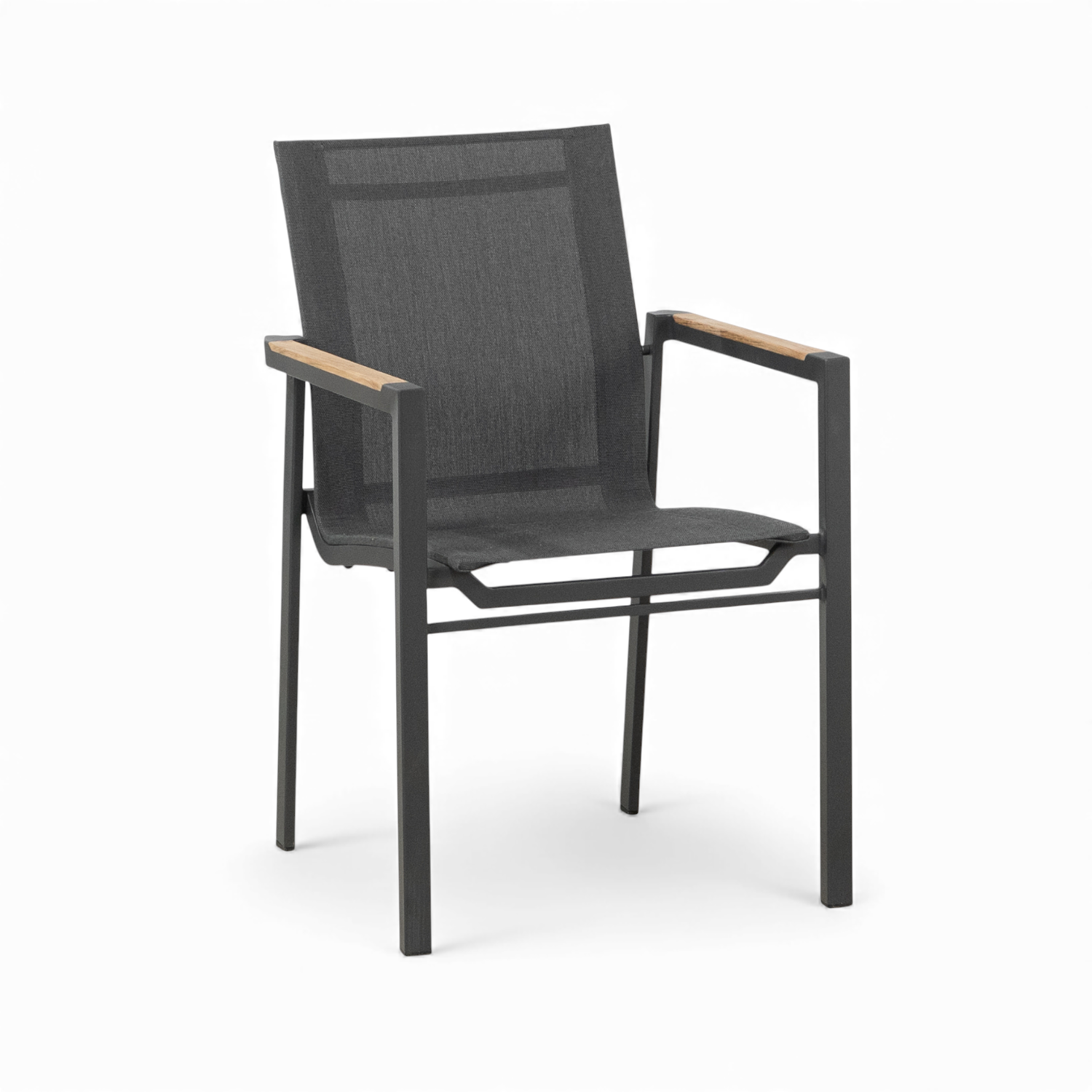 Cubic Sling Stackable Dining Armchair - Slate/Anthracite