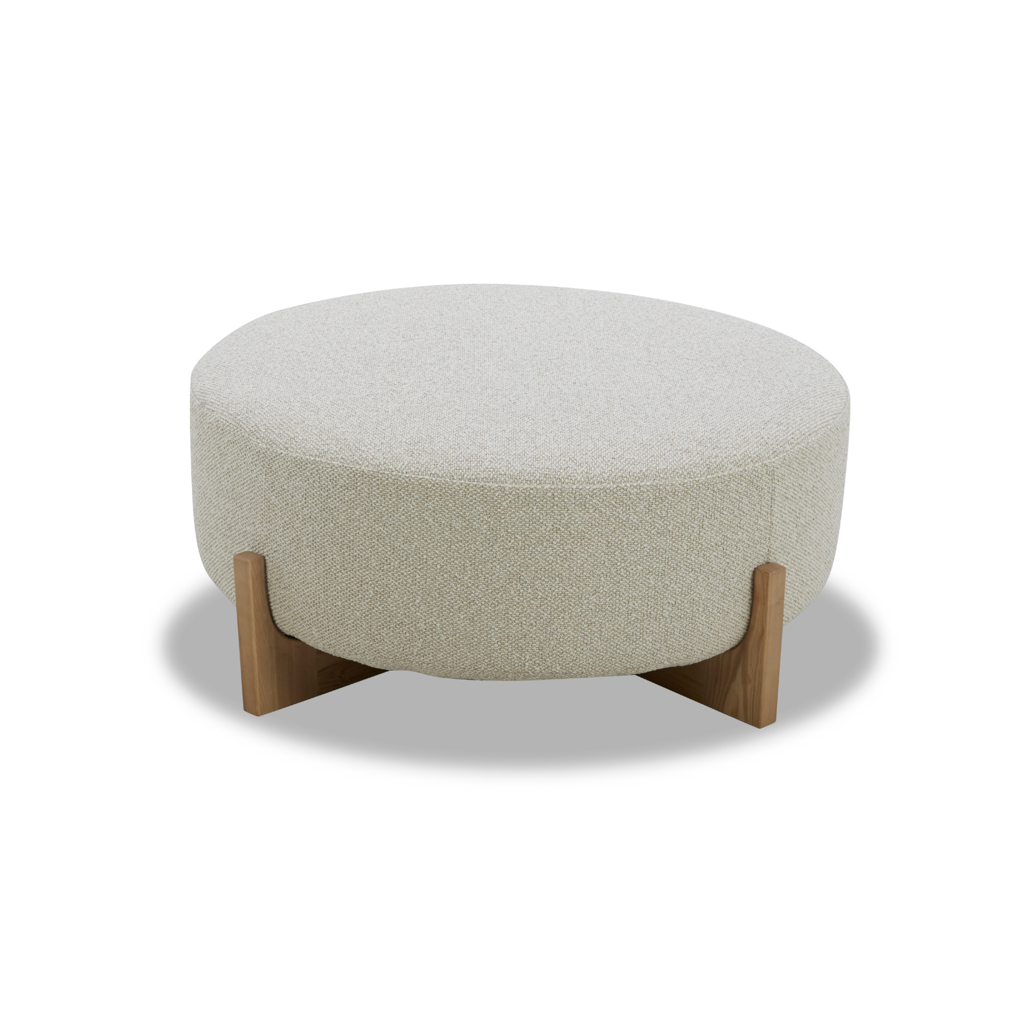 Carmen Ottoman w/ Light Wood Base - Tasmin Linen